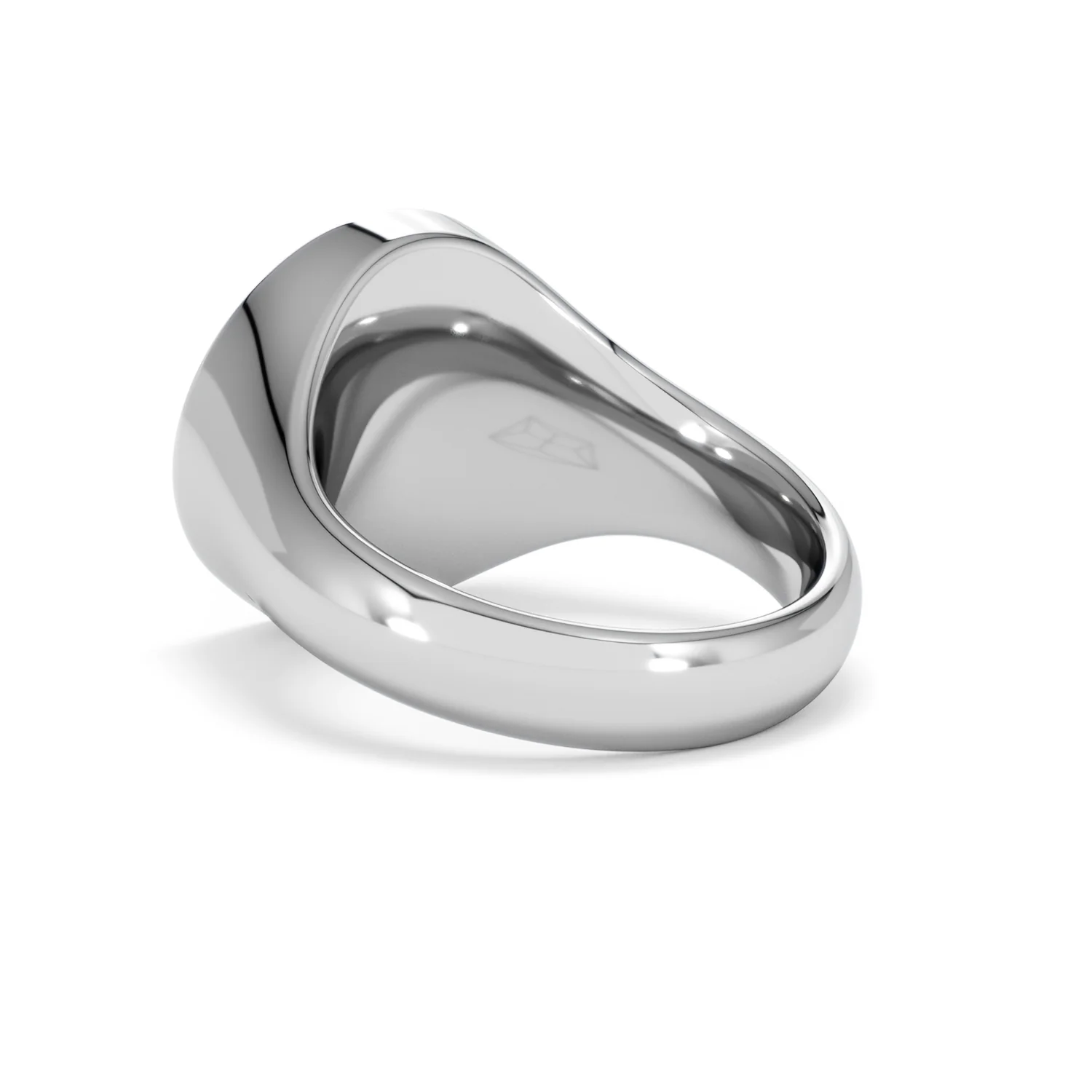 Crest 0.03ct Lab Diamond Men's Round Signet Ring in Sterling Silver - Image 57