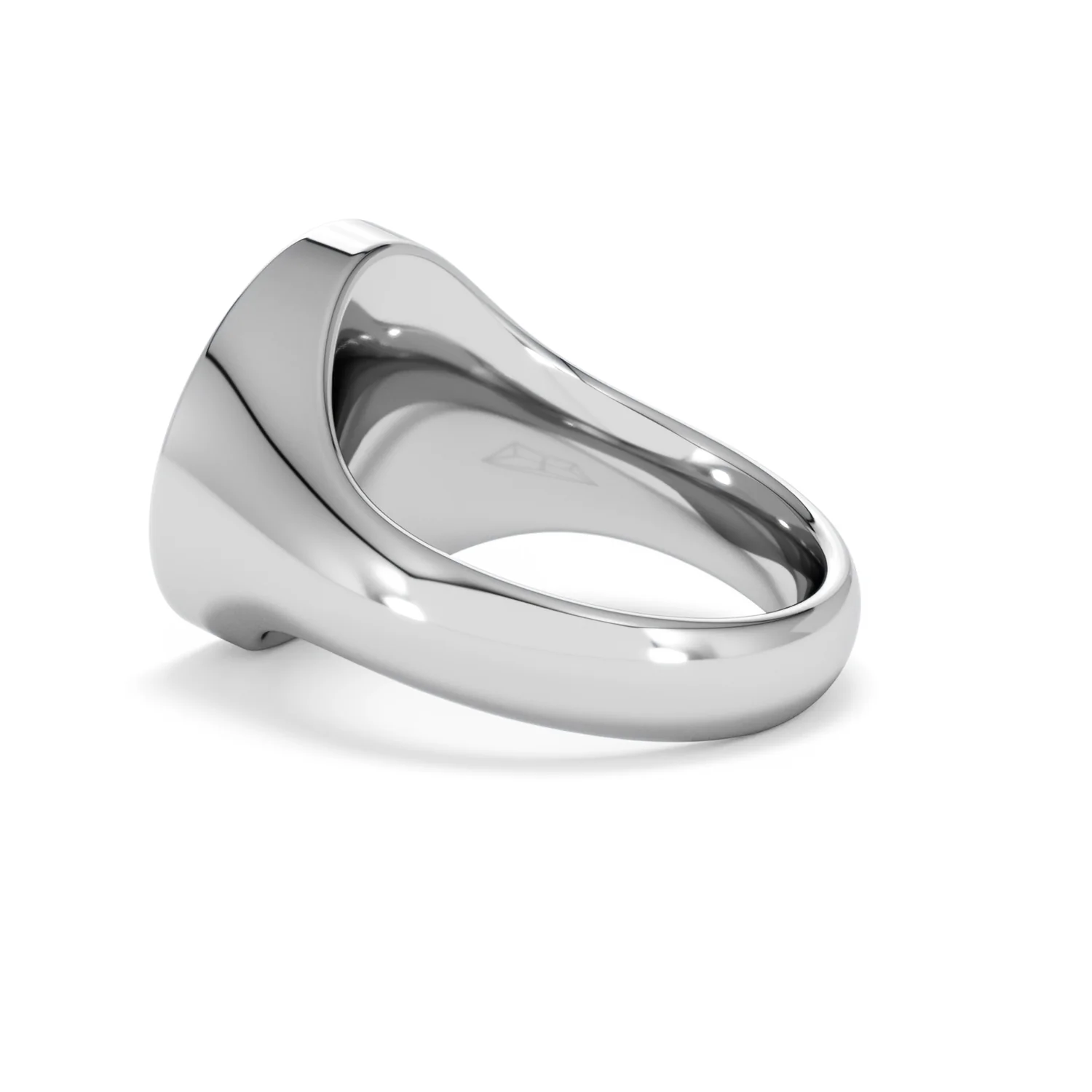 Crest 0.03ct Lab Diamond Men's Round Signet Ring in Sterling Silver - Image 61