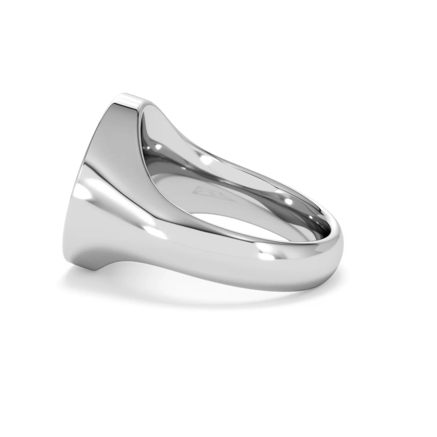Crest 0.03ct Lab Diamond Men's Round Signet Ring in Sterling Silver - Image 65