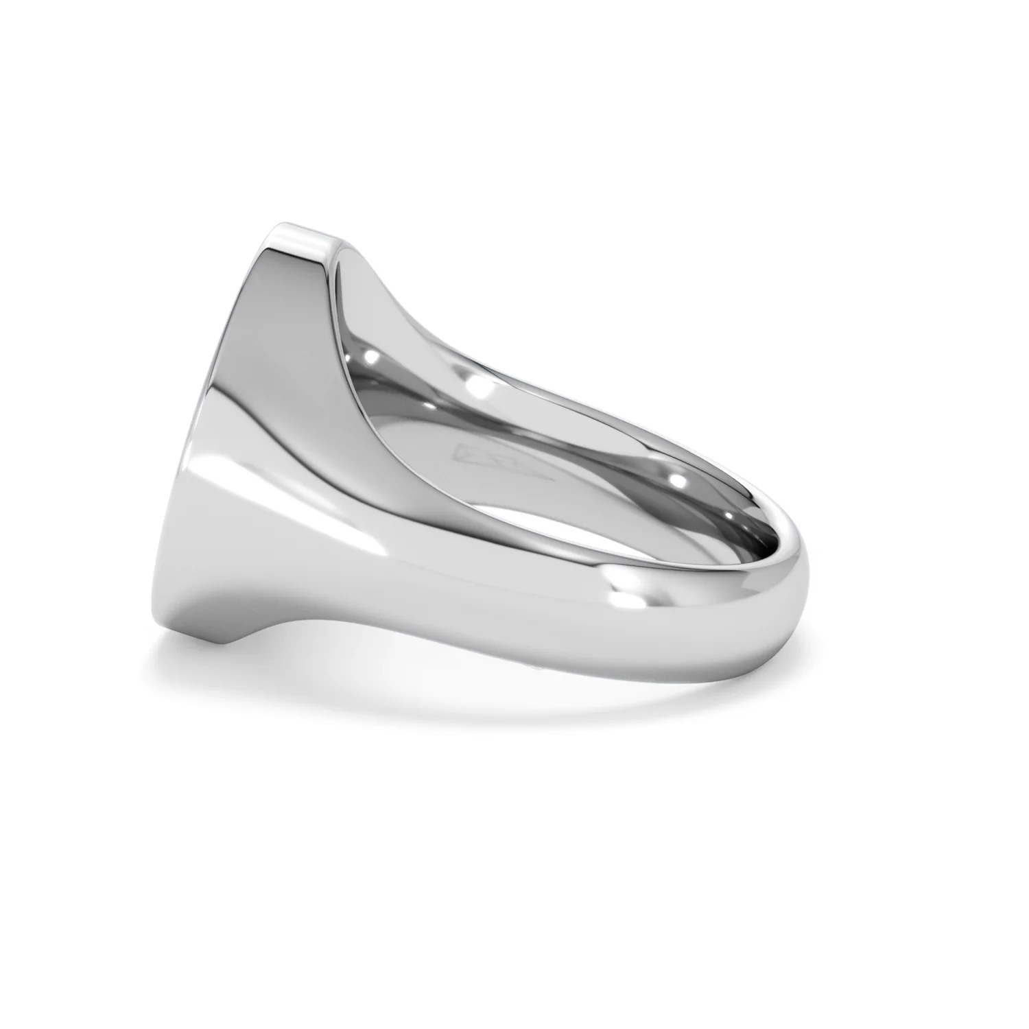 Crest 0.03ct Lab Diamond Men's Round Signet Ring in Sterling Silver - Image 66