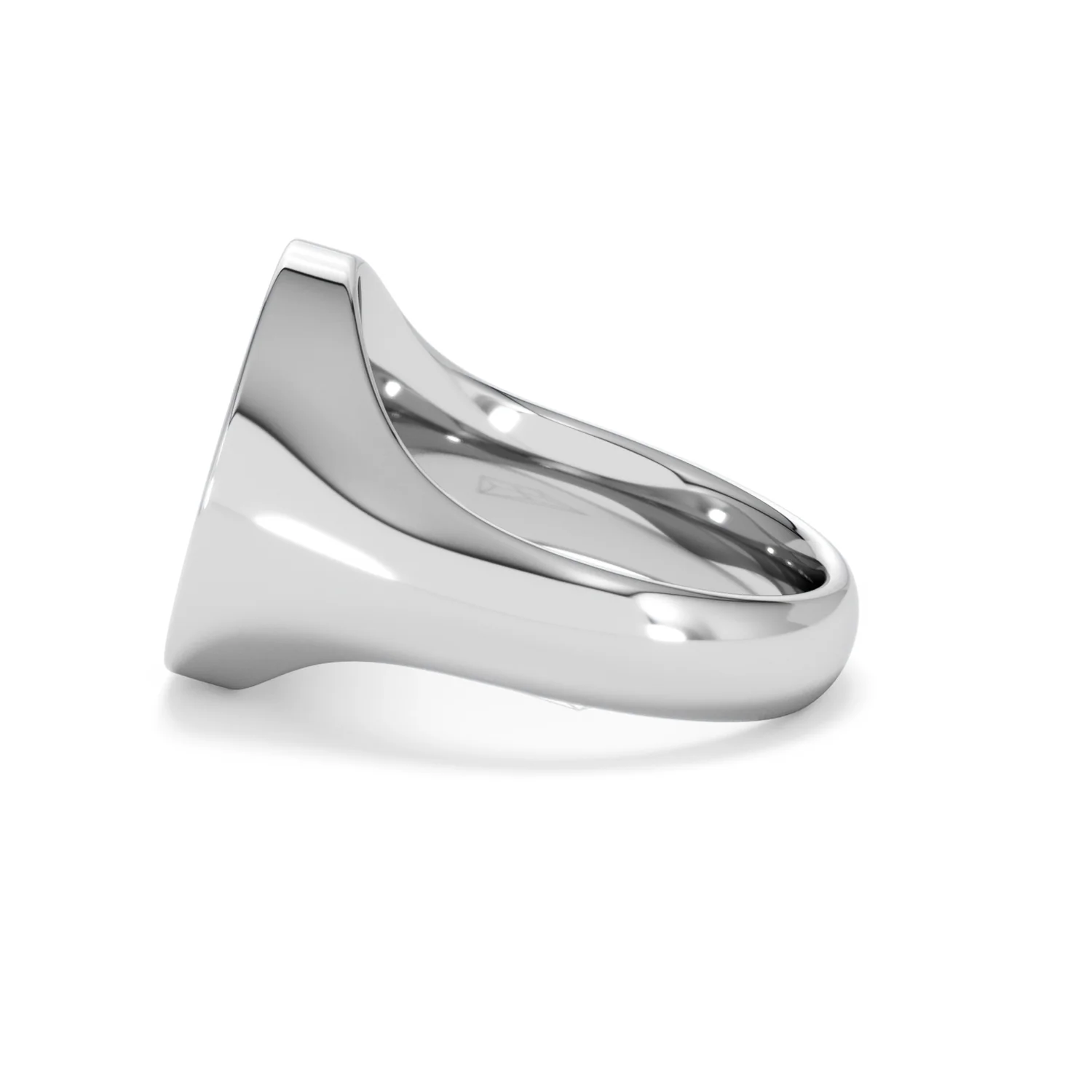 Crest 0.03ct Lab Diamond Men's Round Signet Ring in Sterling Silver - Image 67