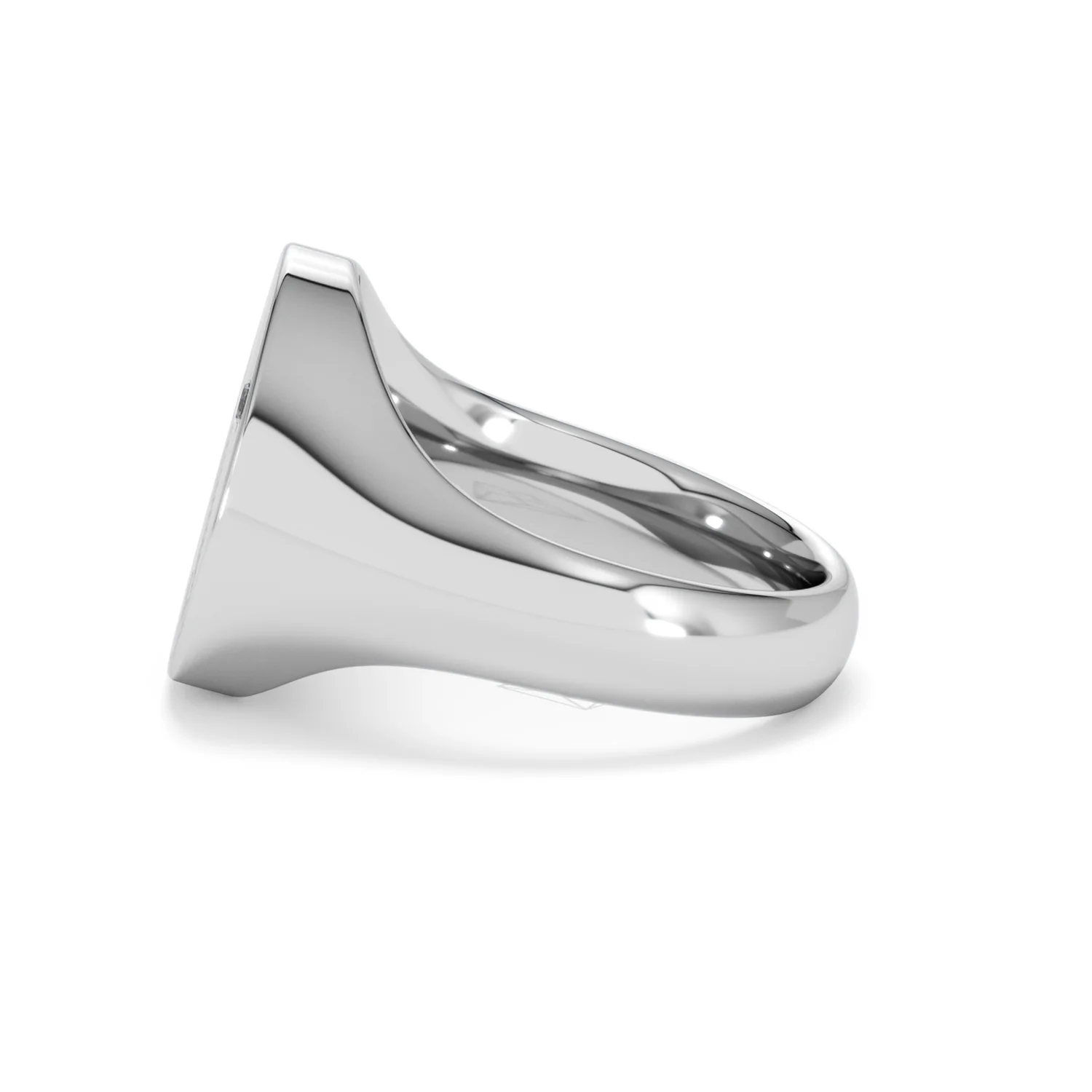 Crest 0.03ct Lab Diamond Men's Round Signet Ring in Sterling Silver - Image 68