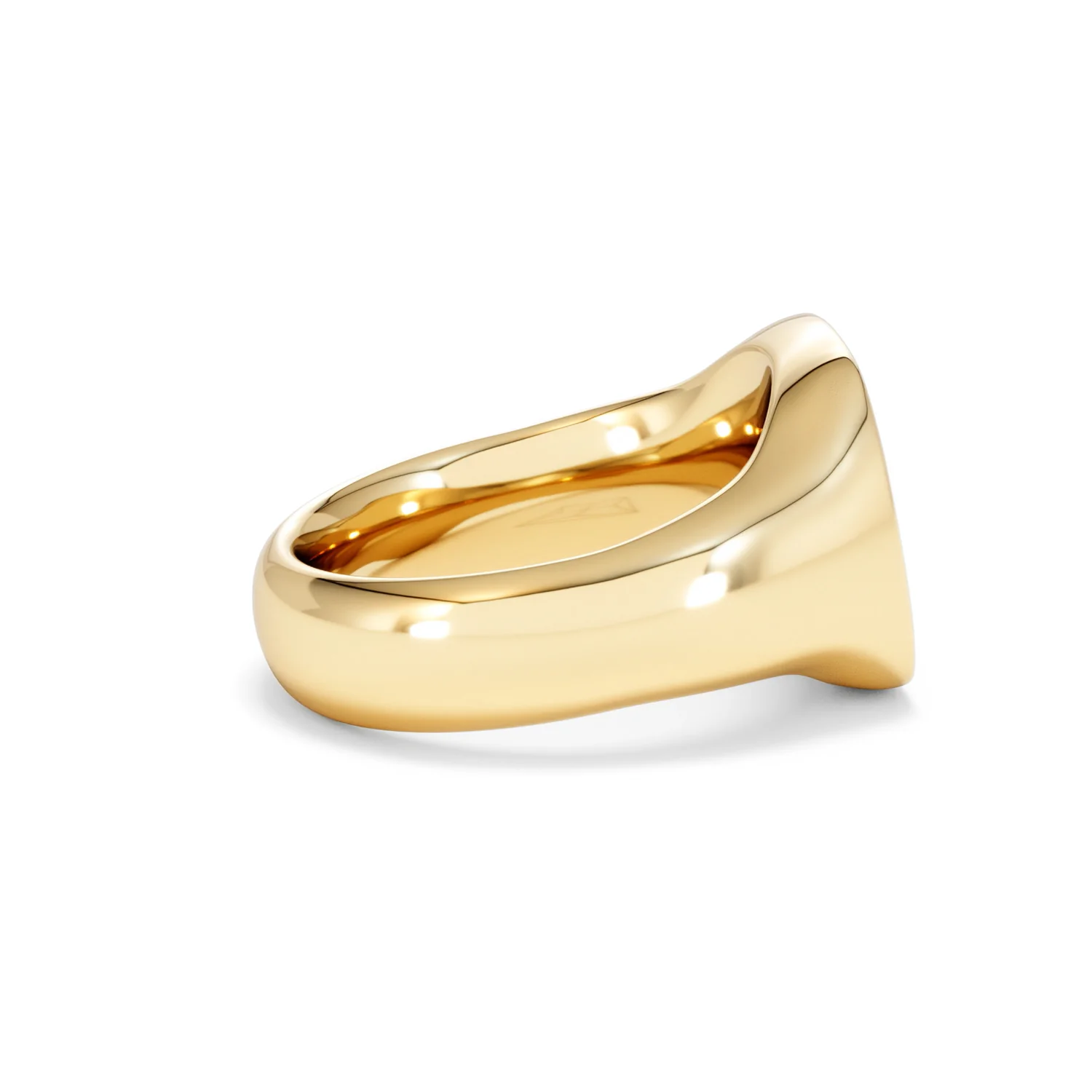 Crest 0.03ct Lab Diamond Men's Square Signet Ring in 18K Yellow Gold Vermeil - Image 30