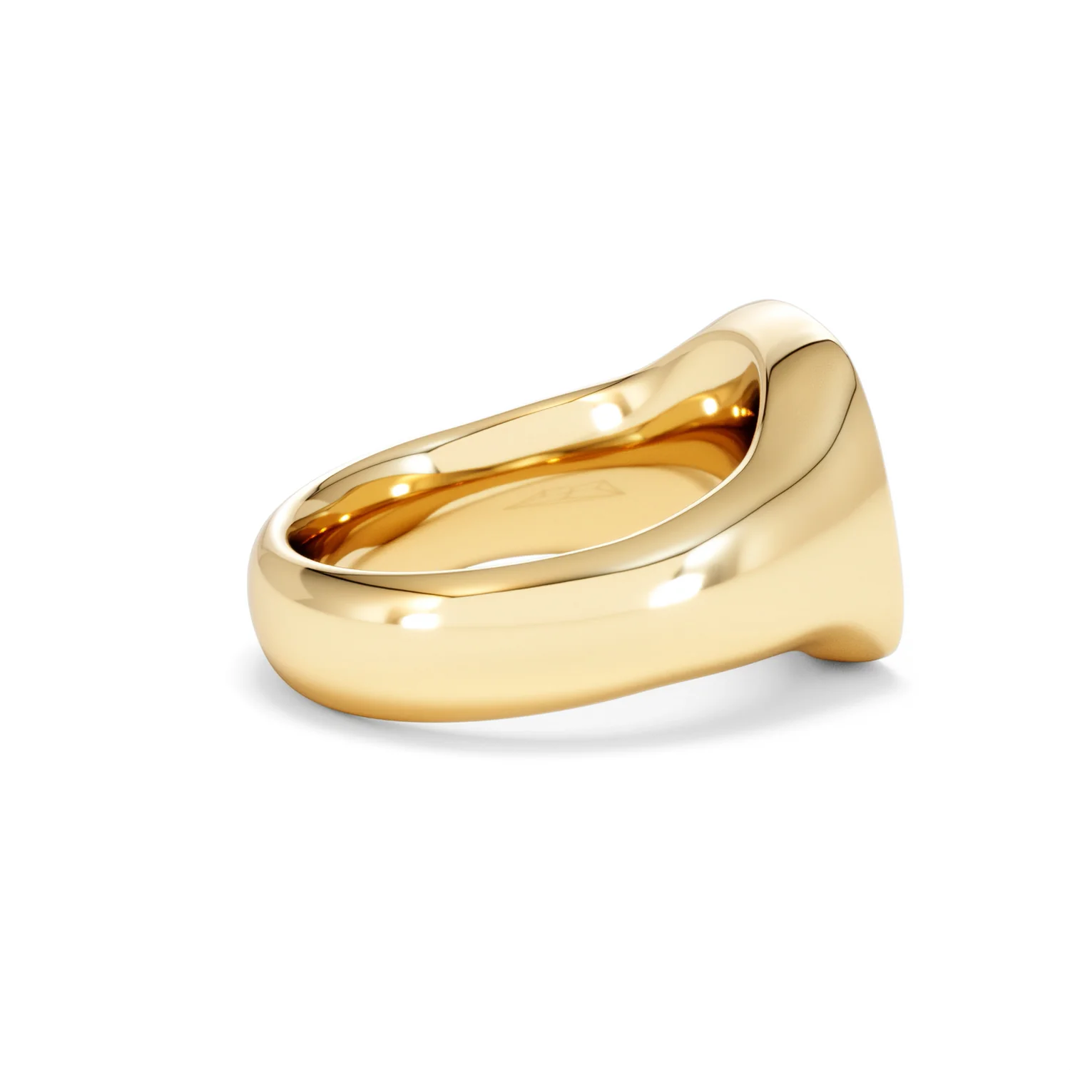 Crest 0.03ct Lab Diamond Men's Square Signet Ring in 18K Yellow Gold Vermeil - Image 32