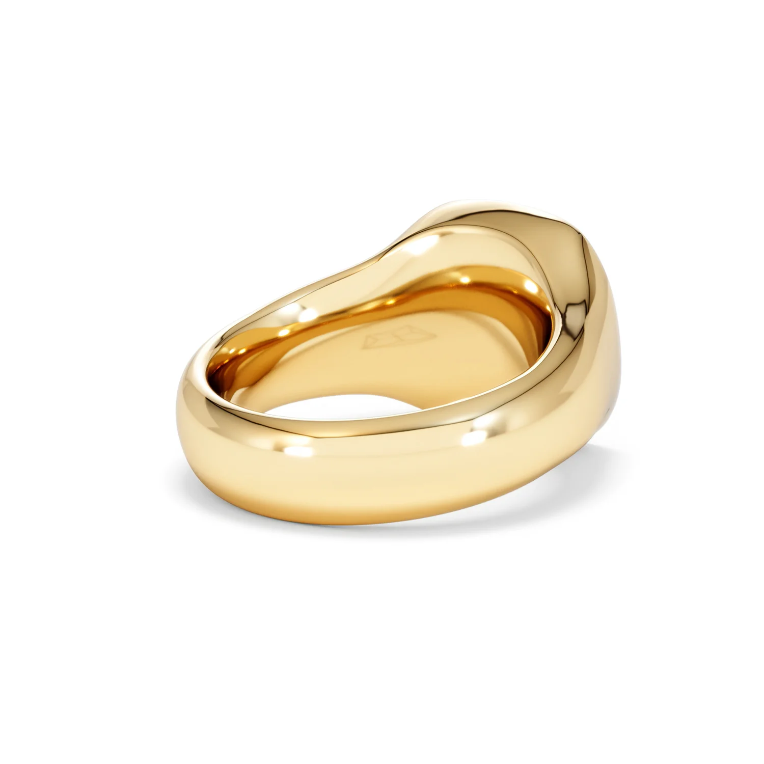 Crest 0.03ct Lab Diamond Men's Square Signet Ring in 18K Yellow Gold Vermeil - Image 39