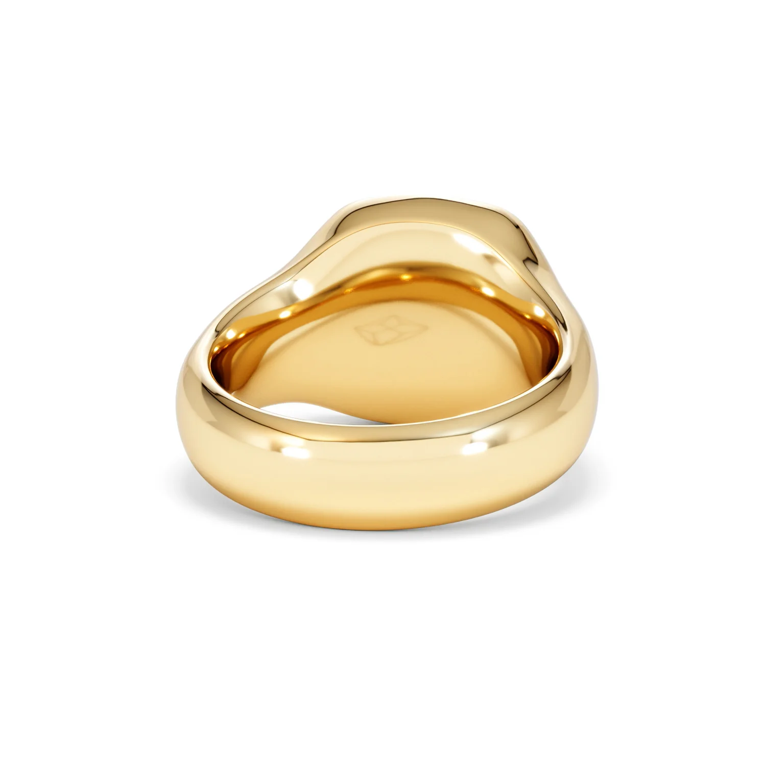 Crest 0.03ct Lab Diamond Men's Square Signet Ring in 18K Yellow Gold Vermeil - Image 45