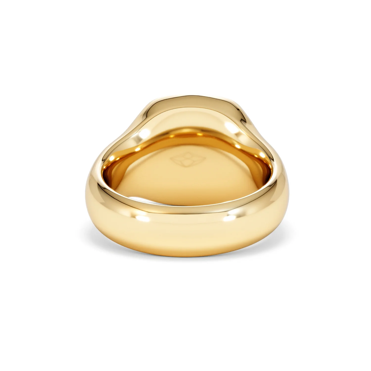 Crest 0.03ct Lab Diamond Men's Square Signet Ring in 18K Yellow Gold Vermeil - Image 47