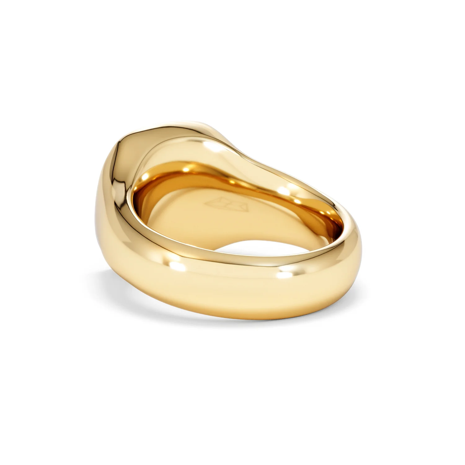 Crest 0.03ct Lab Diamond Men's Square Signet Ring in 18K Yellow Gold Vermeil - Image 56