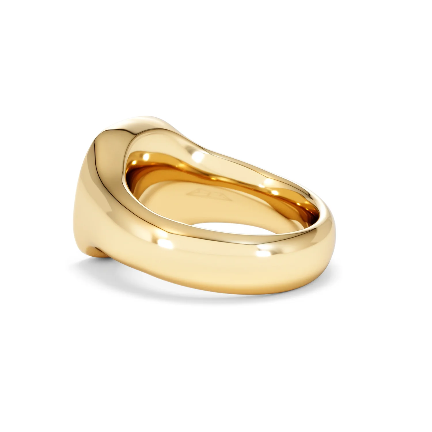 Crest 0.03ct Lab Diamond Men's Square Signet Ring in 18K Yellow Gold Vermeil - Image 60