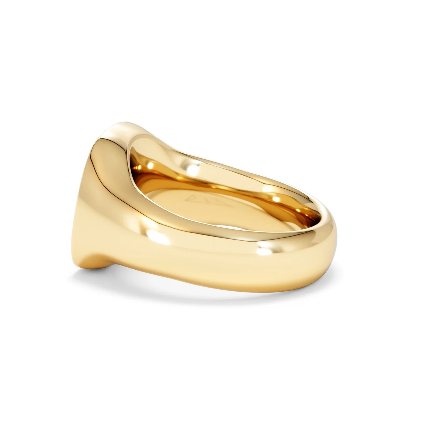Crest 0.03ct Lab Diamond Men's Square Signet Ring in 18K Yellow Gold Vermeil - Image 64