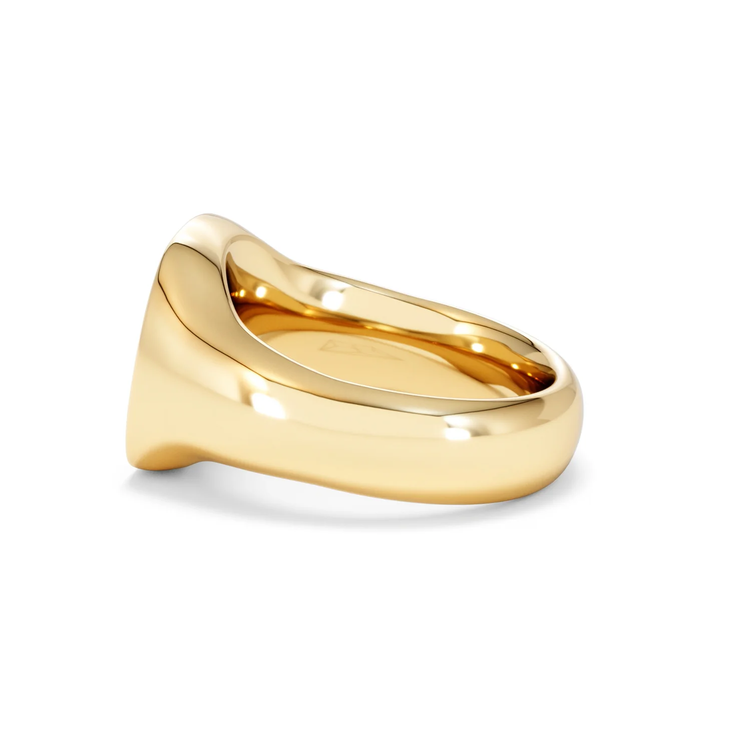 Crest 0.03ct Lab Diamond Men's Square Signet Ring in 18K Yellow Gold Vermeil - Image 65