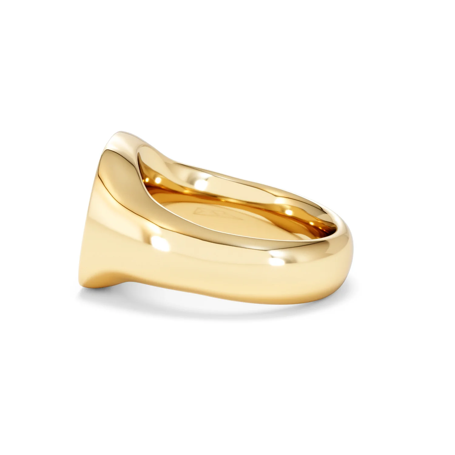 Crest 0.03ct Lab Diamond Men's Square Signet Ring in 18K Yellow Gold Vermeil - Image 66