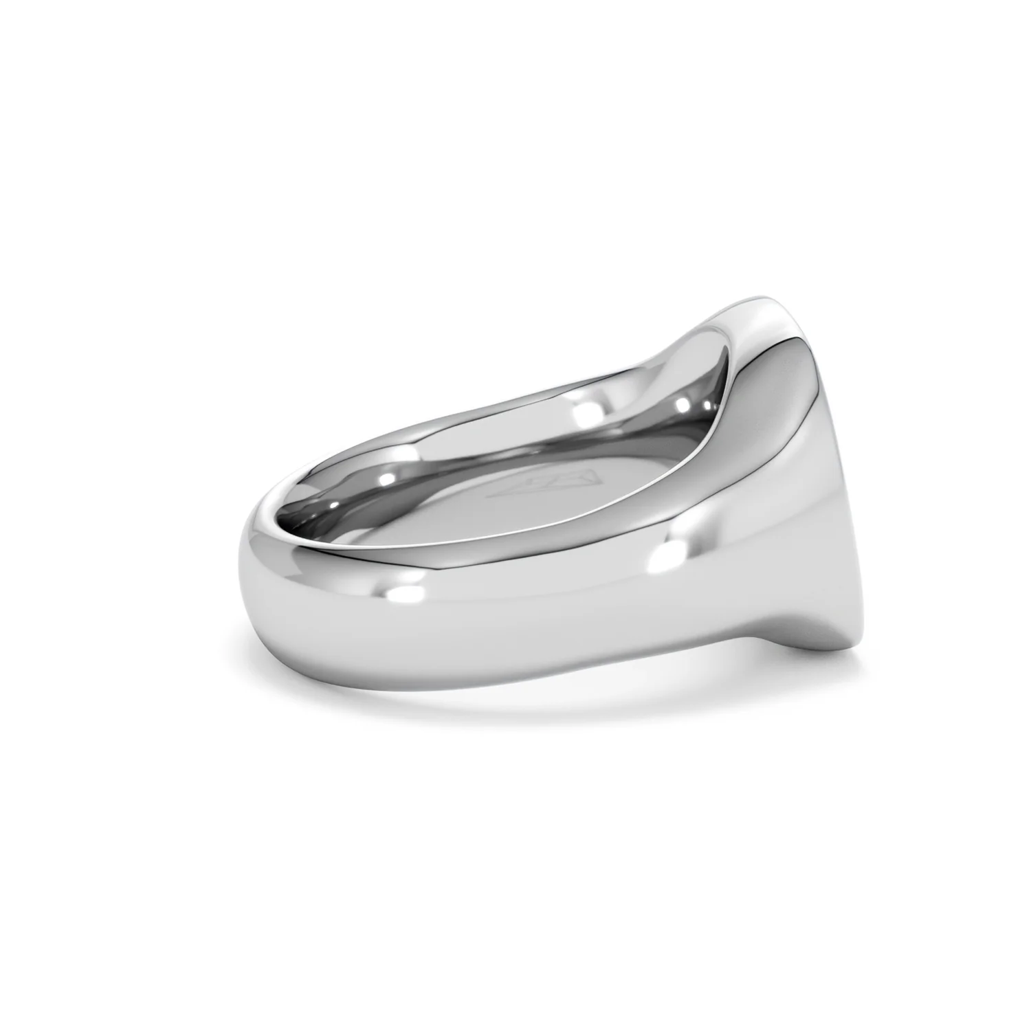 Crest 0.03ct Lab Diamond Men's Square Signet Ring in Sterling Silver - Image 30