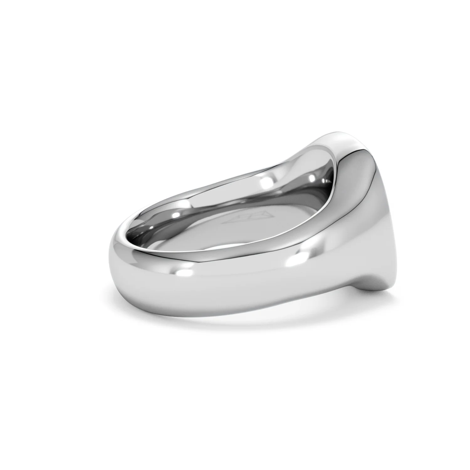 Crest 0.03ct Lab Diamond Men's Square Signet Ring in Sterling Silver - Image 32