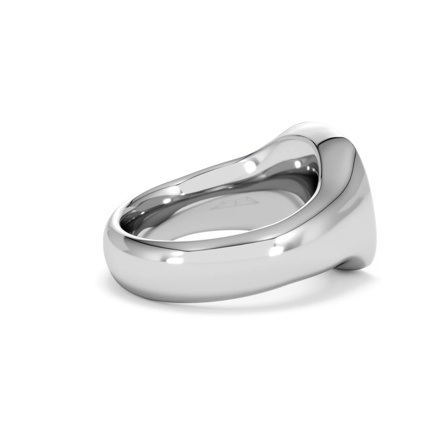 Crest 0.03ct Lab Diamond Men's Square Signet Ring in Sterling Silver - Image 34
