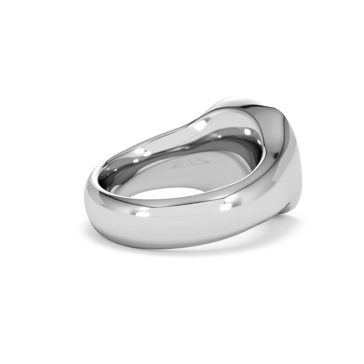 Crest 0.03ct Lab Diamond Men's Square Signet Ring in Sterling Silver - Image 37