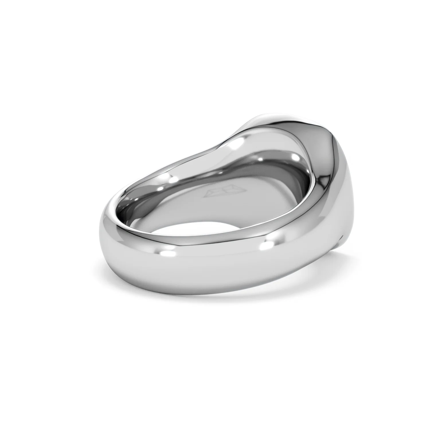 Crest 0.03ct Lab Diamond Men's Square Signet Ring in Sterling Silver - Image 38