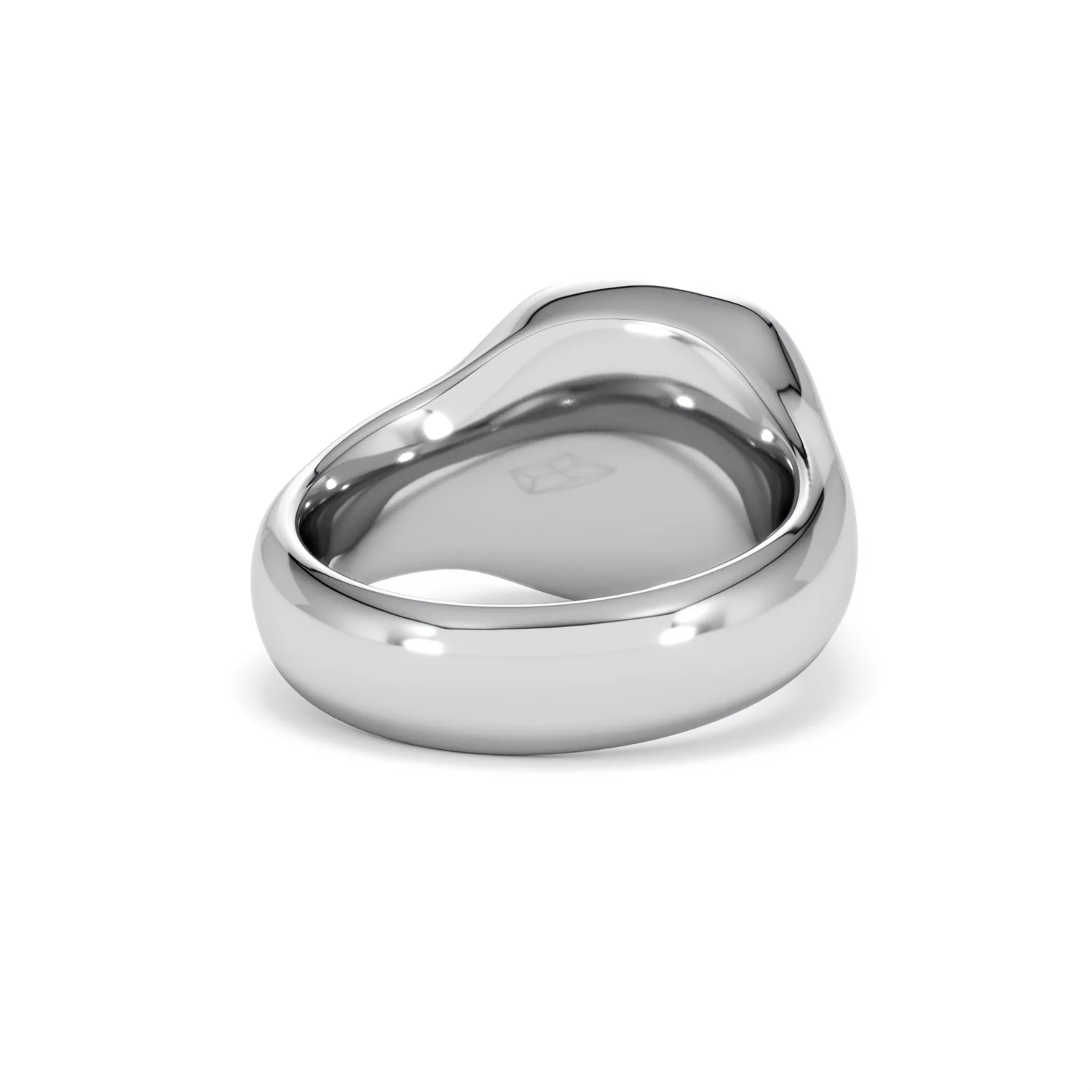 Crest 0.03ct Lab Diamond Men's Square Signet Ring in Sterling Silver - Image 43