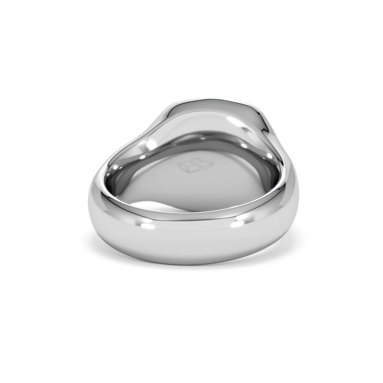 Crest 0.03ct Lab Diamond Men's Square Signet Ring in Sterling Silver - Image 45