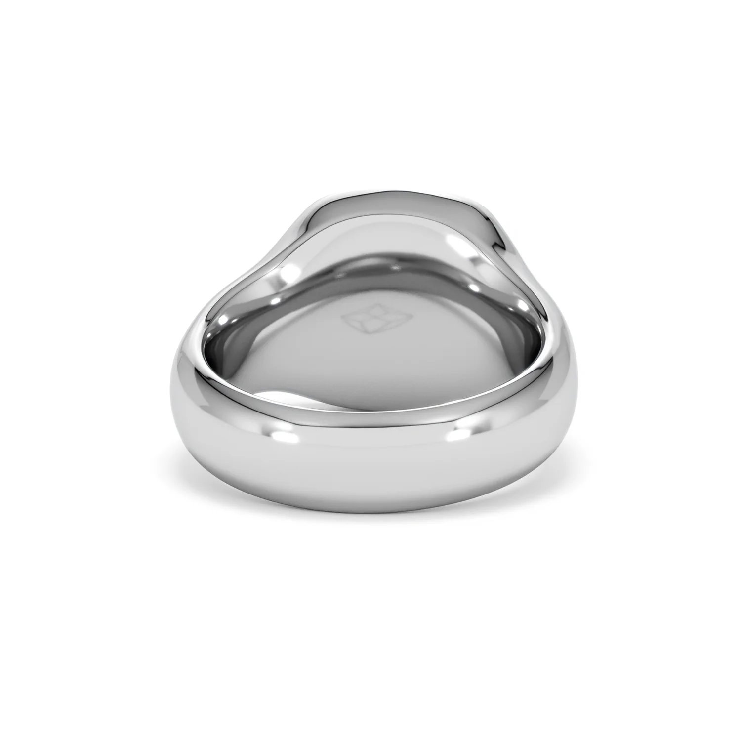 Crest 0.03ct Lab Diamond Men's Square Signet Ring in Sterling Silver - Image 46