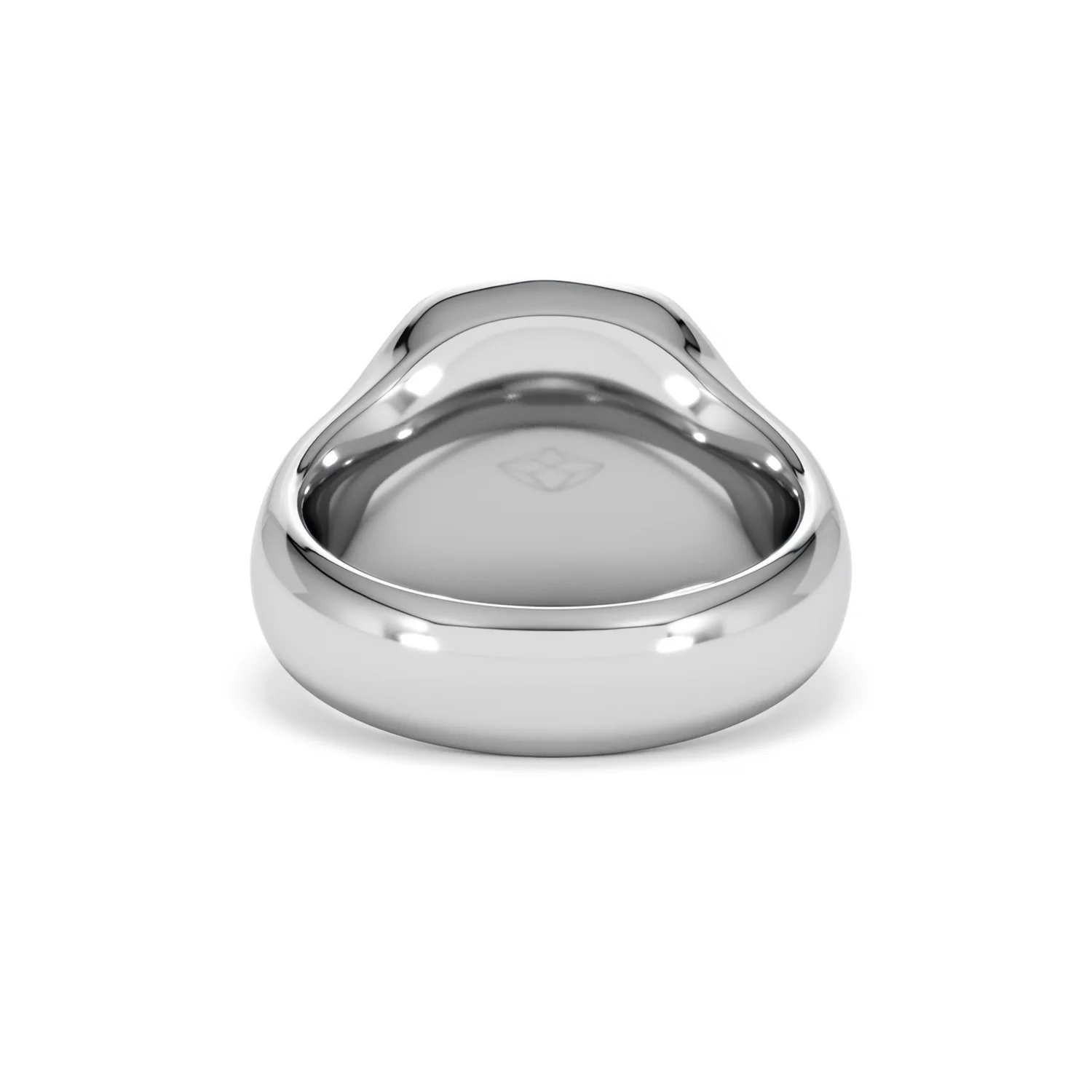 Crest 0.03ct Lab Diamond Men's Square Signet Ring in Sterling Silver - Image 48