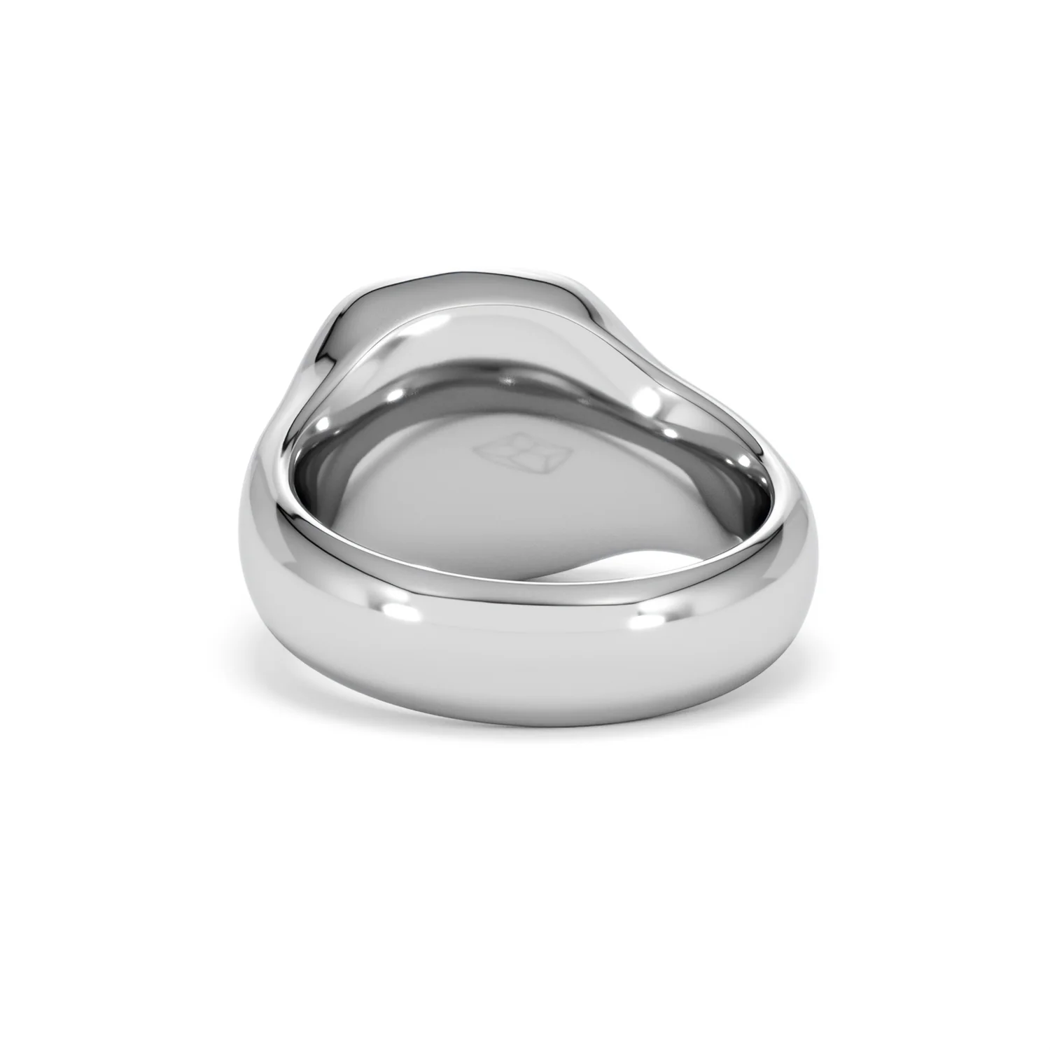 Crest 0.03ct Lab Diamond Men's Square Signet Ring in Sterling Silver - Image 51