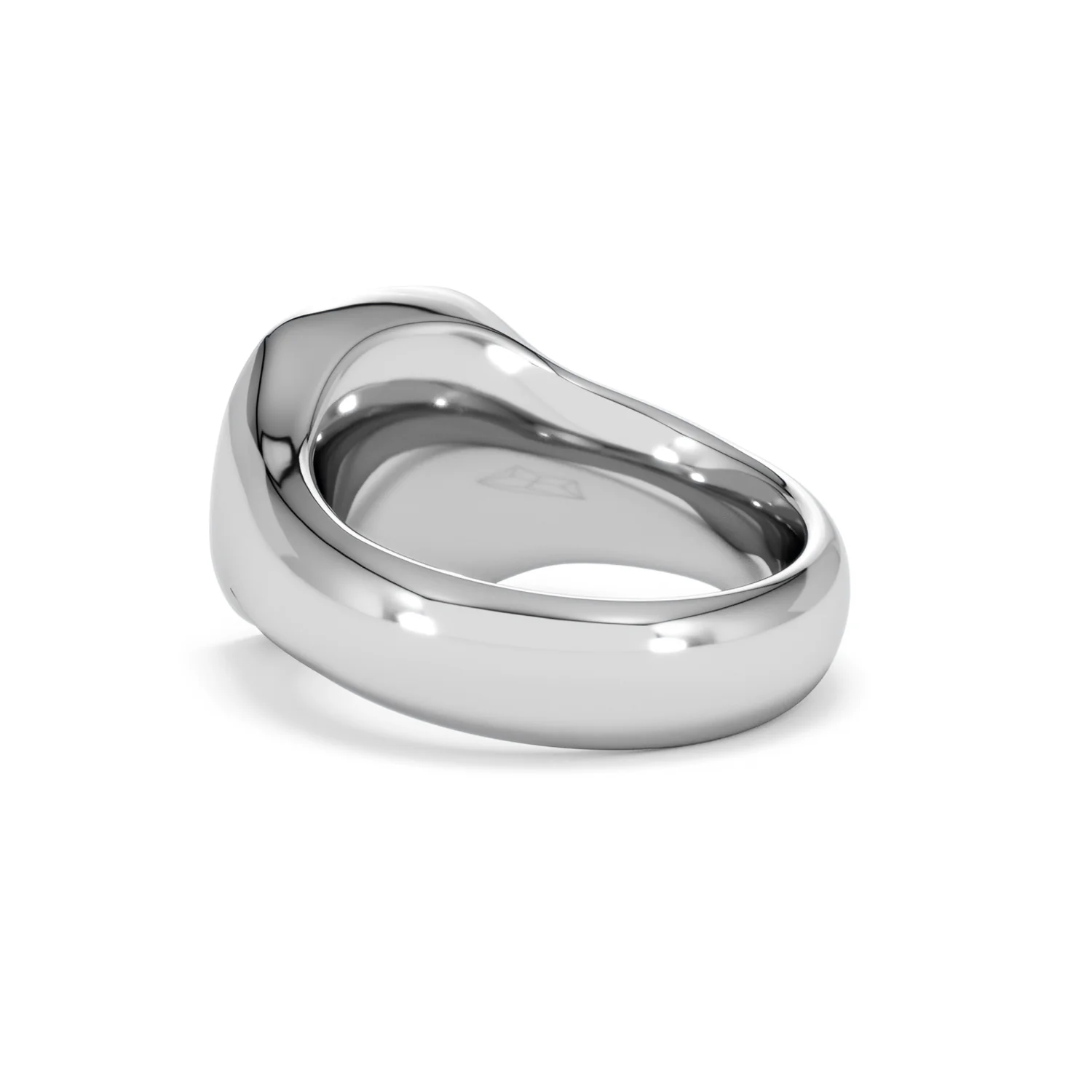 Crest 0.03ct Lab Diamond Men's Square Signet Ring in Sterling Silver - Image 57