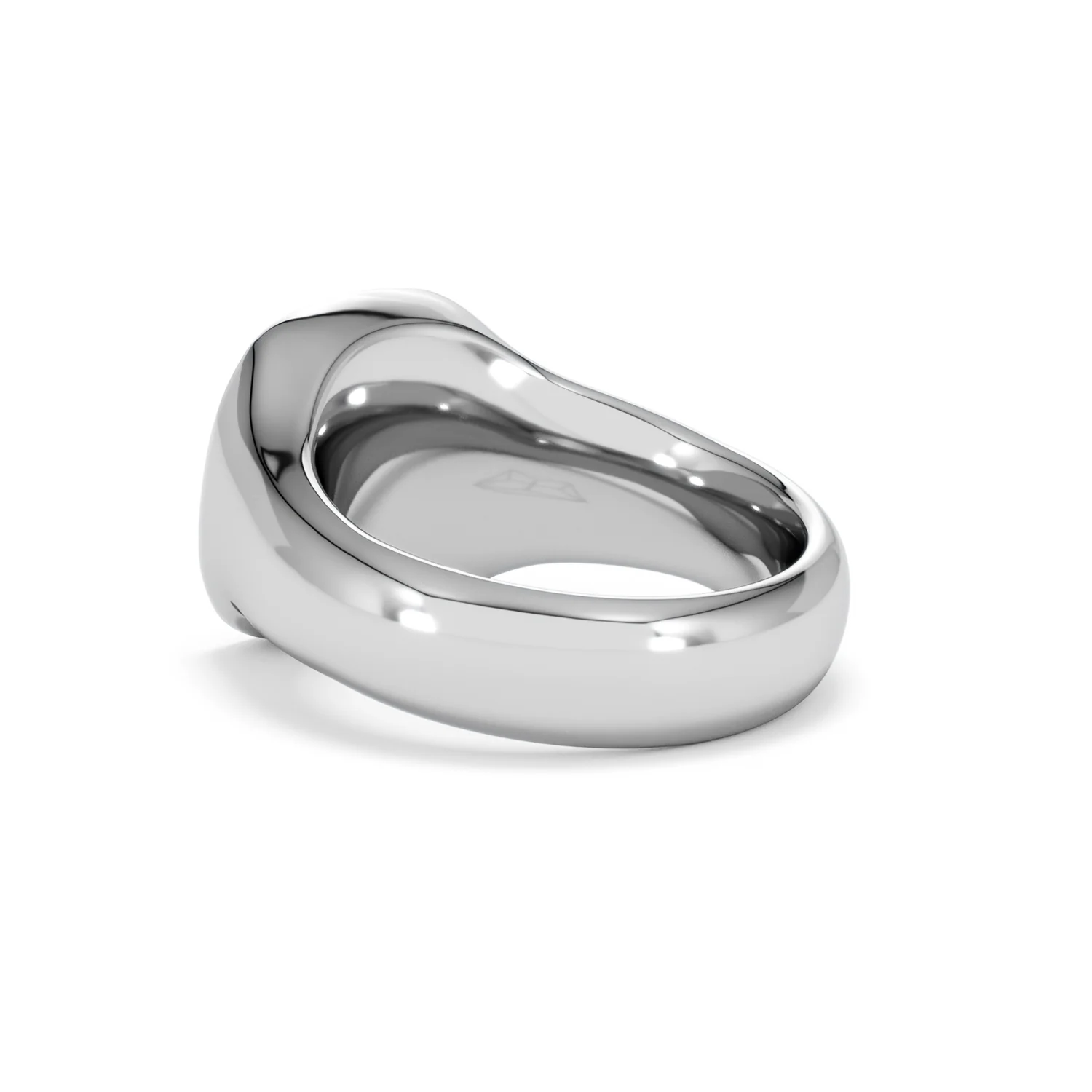 Crest 0.03ct Lab Diamond Men's Square Signet Ring in Sterling Silver - Image 58