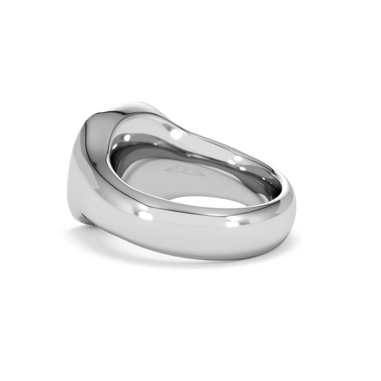 Crest 0.03ct Lab Diamond Men's Square Signet Ring in Sterling Silver - Image 59