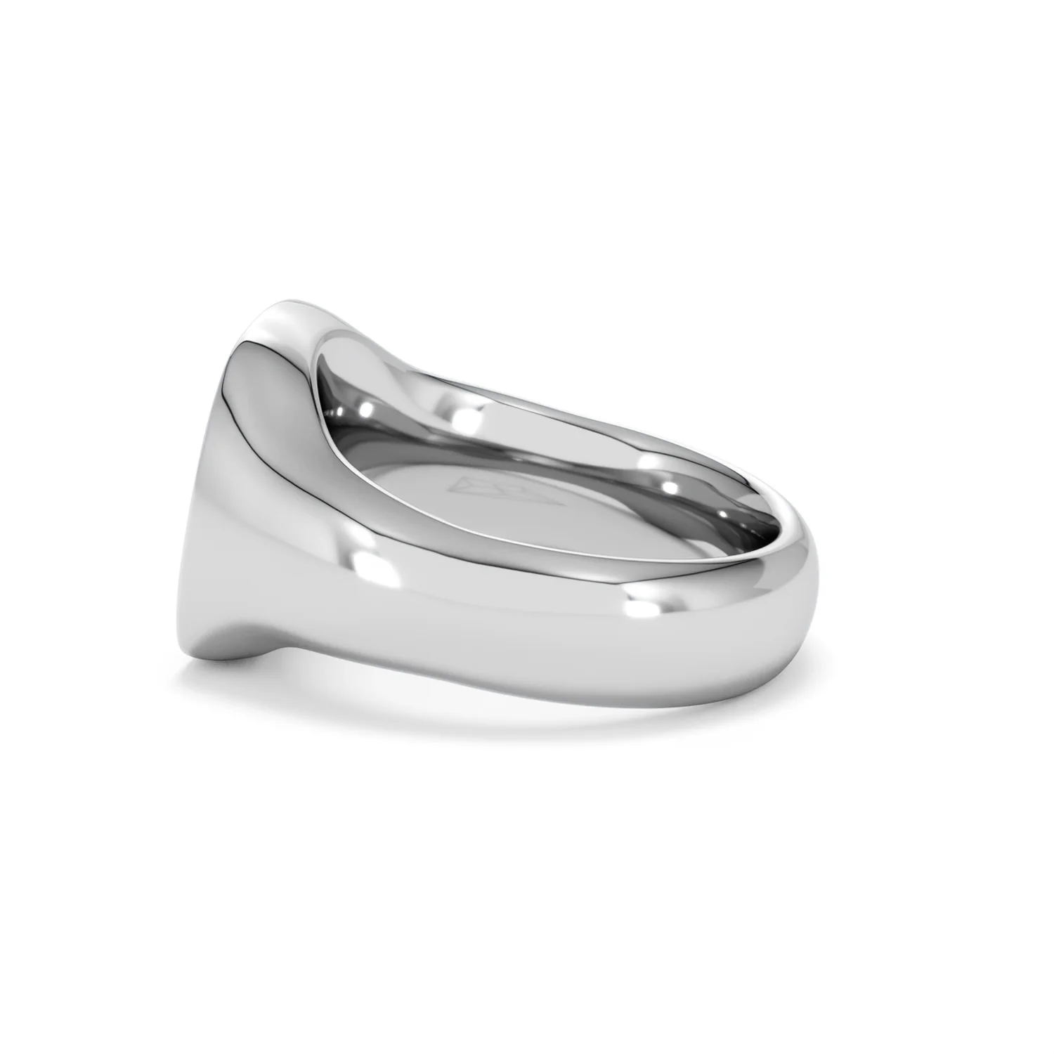 Crest 0.03ct Lab Diamond Men's Square Signet Ring in Sterling Silver - Image 65