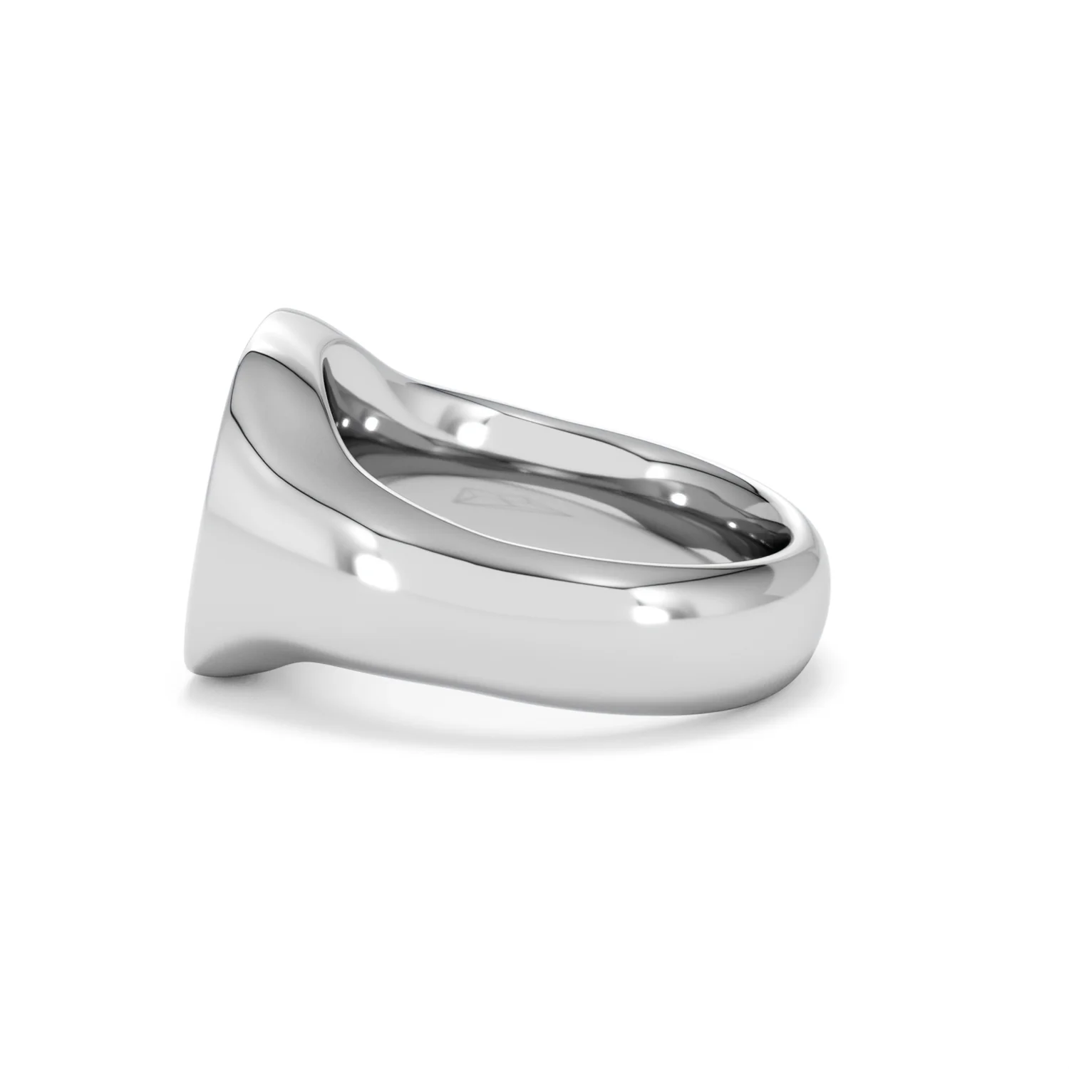 Crest 0.03ct Lab Diamond Men's Square Signet Ring in Sterling Silver - Image 66