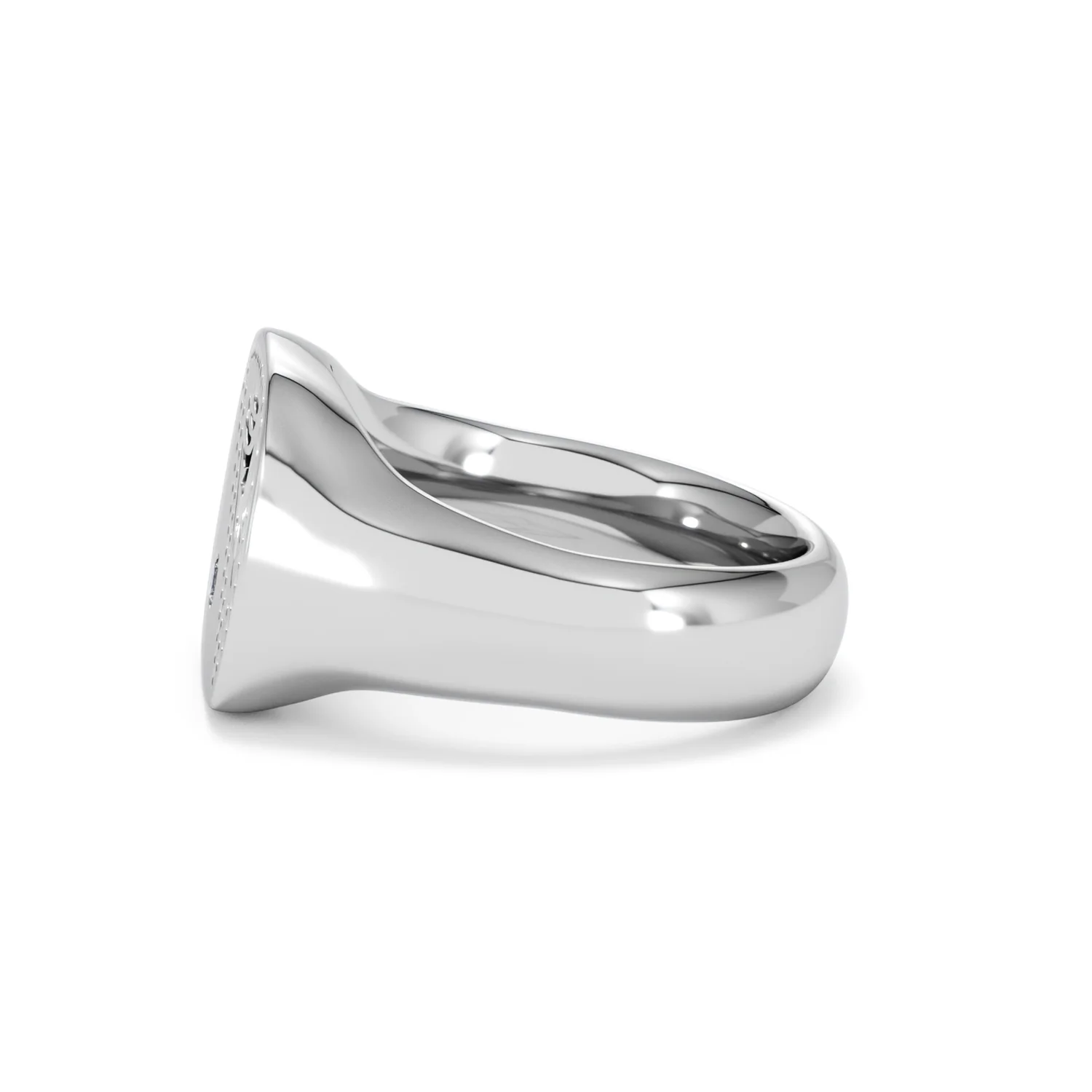 Crest 0.03ct Lab Diamond Men's Square Signet Ring in Sterling Silver - Image 69