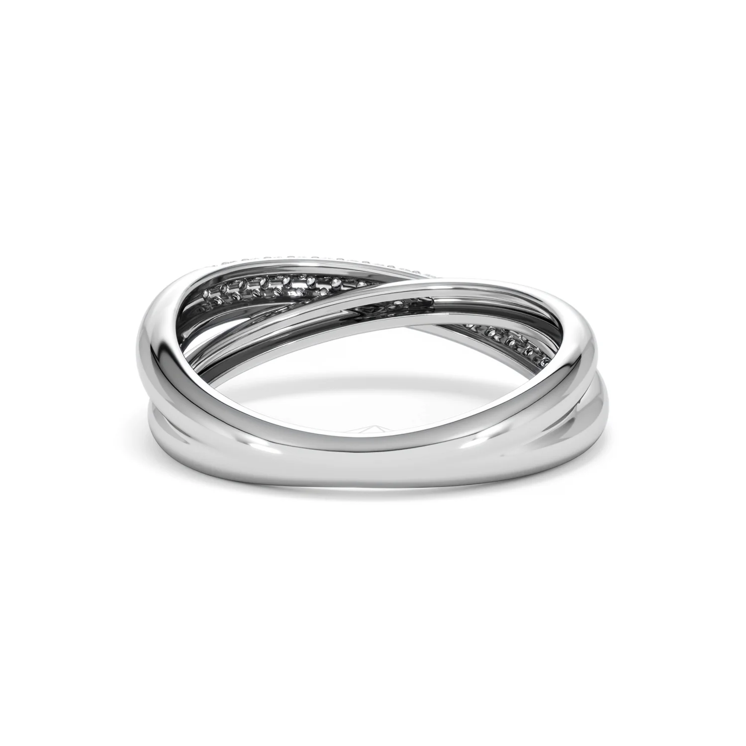 Crossover Set Lab Diamond Ring 0.35ct in 925 Silver - Image 51
