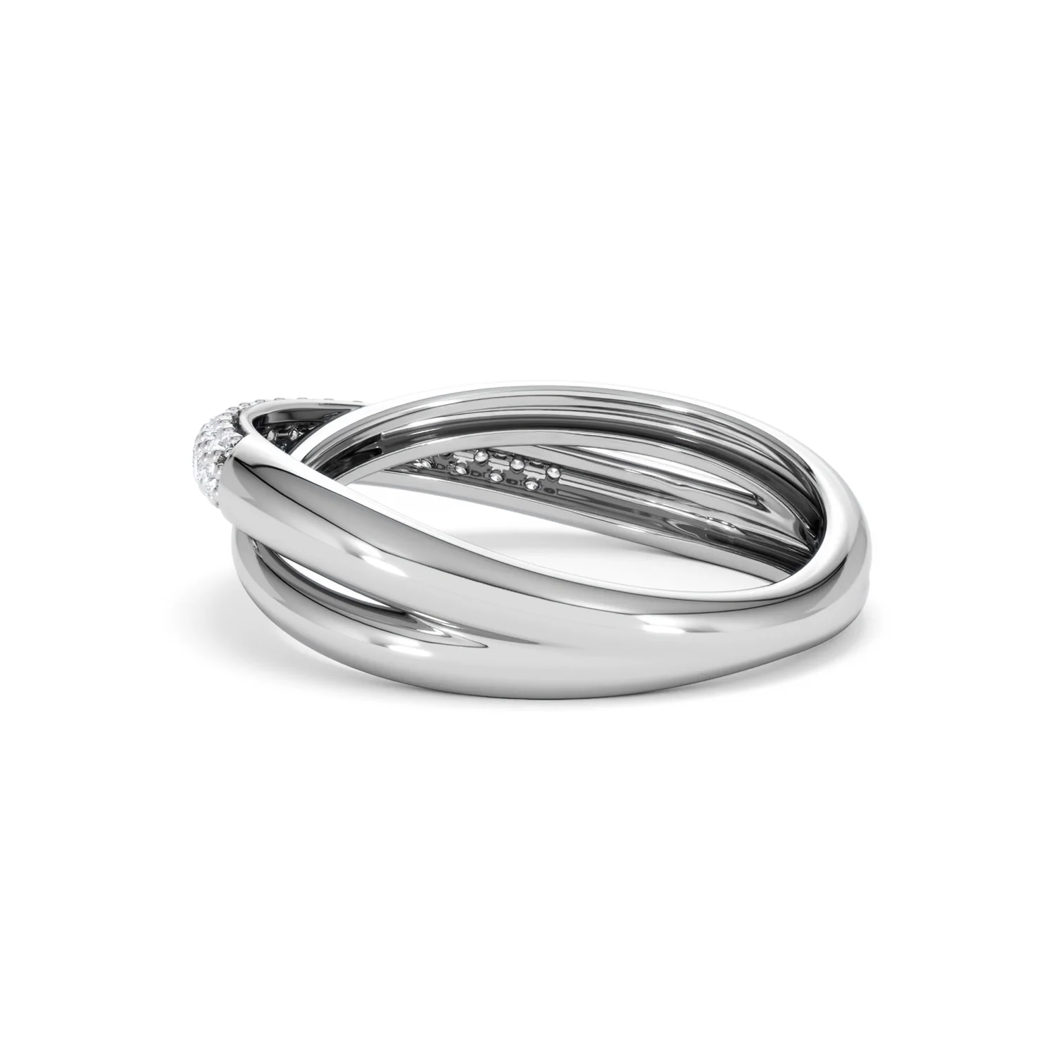 Crossover Set Lab Diamond Ring 0.35ct in 925 Silver - Image 63