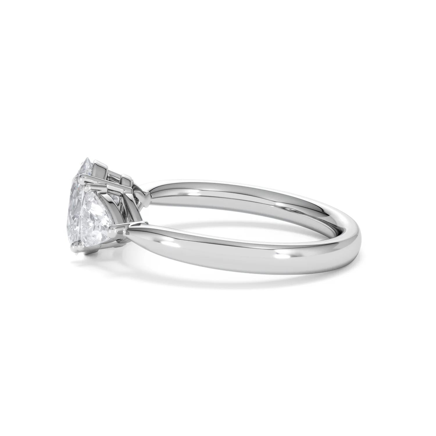 Dalia Lab Diamond Oval with Trillions 1.70ct Ring in Platinum F/VS1 - Image 27