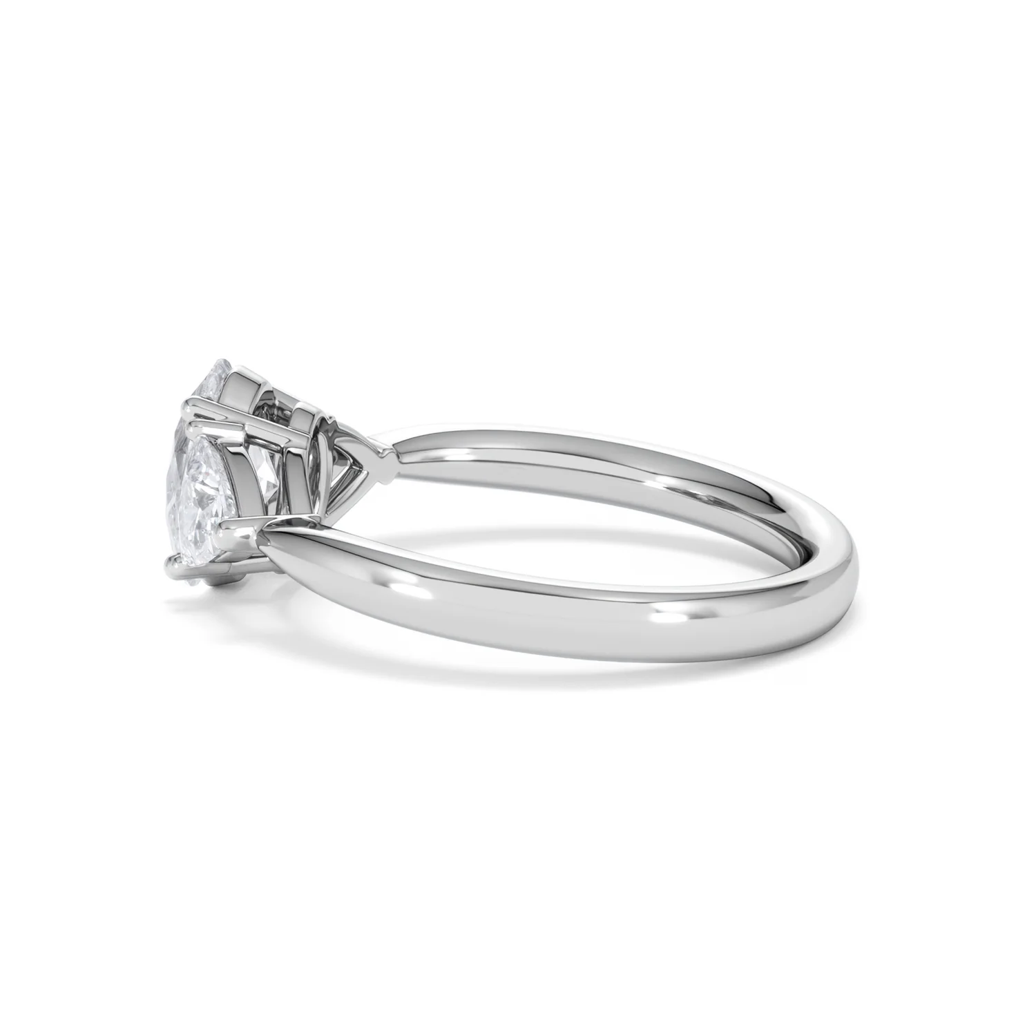 Dalia Lab Diamond Oval with Trillions 1.70ct Ring in Platinum F/VS1 - Image 30