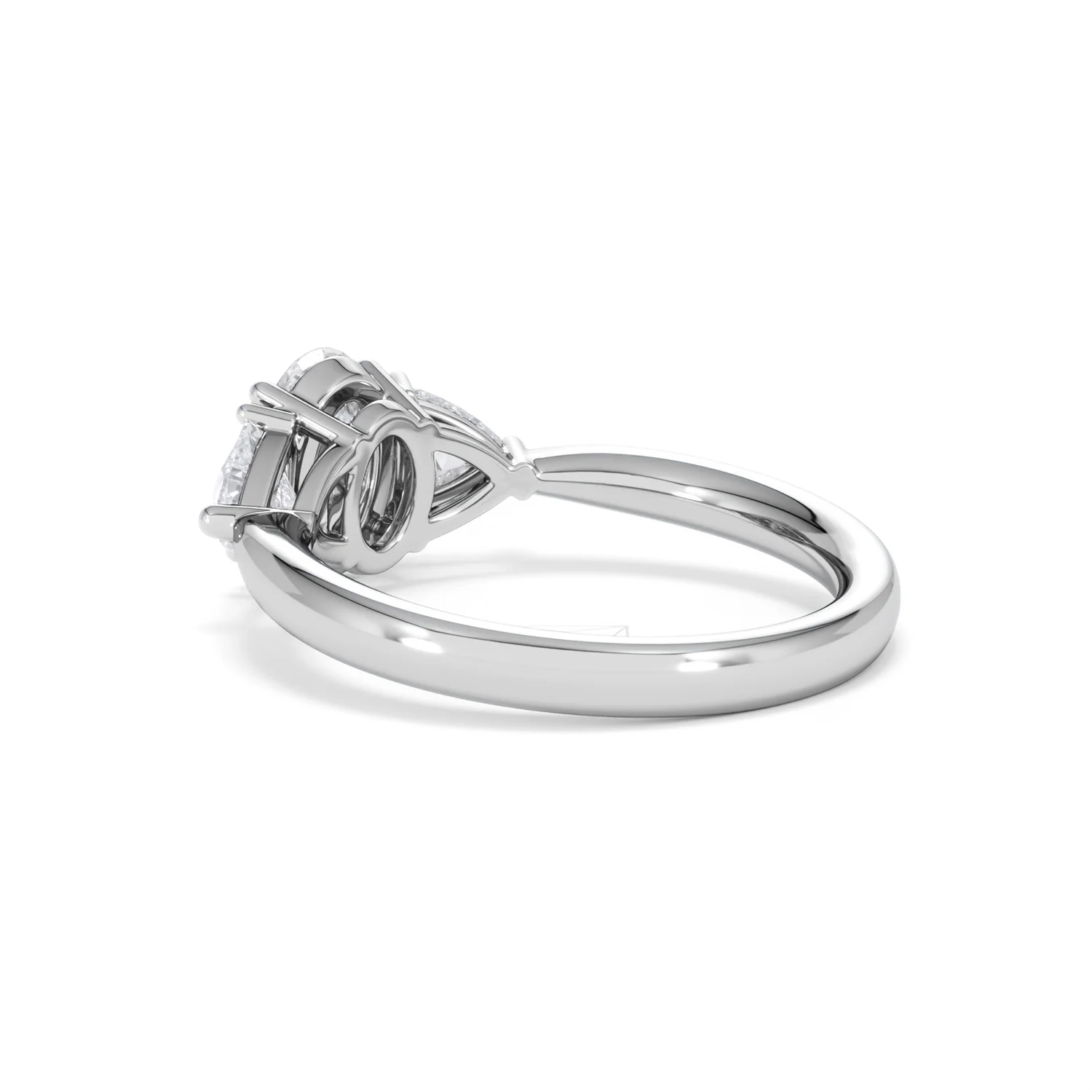 Dalia Lab Diamond Oval with Trillions 1.70ct Ring in Platinum F/VS1 - Image 37