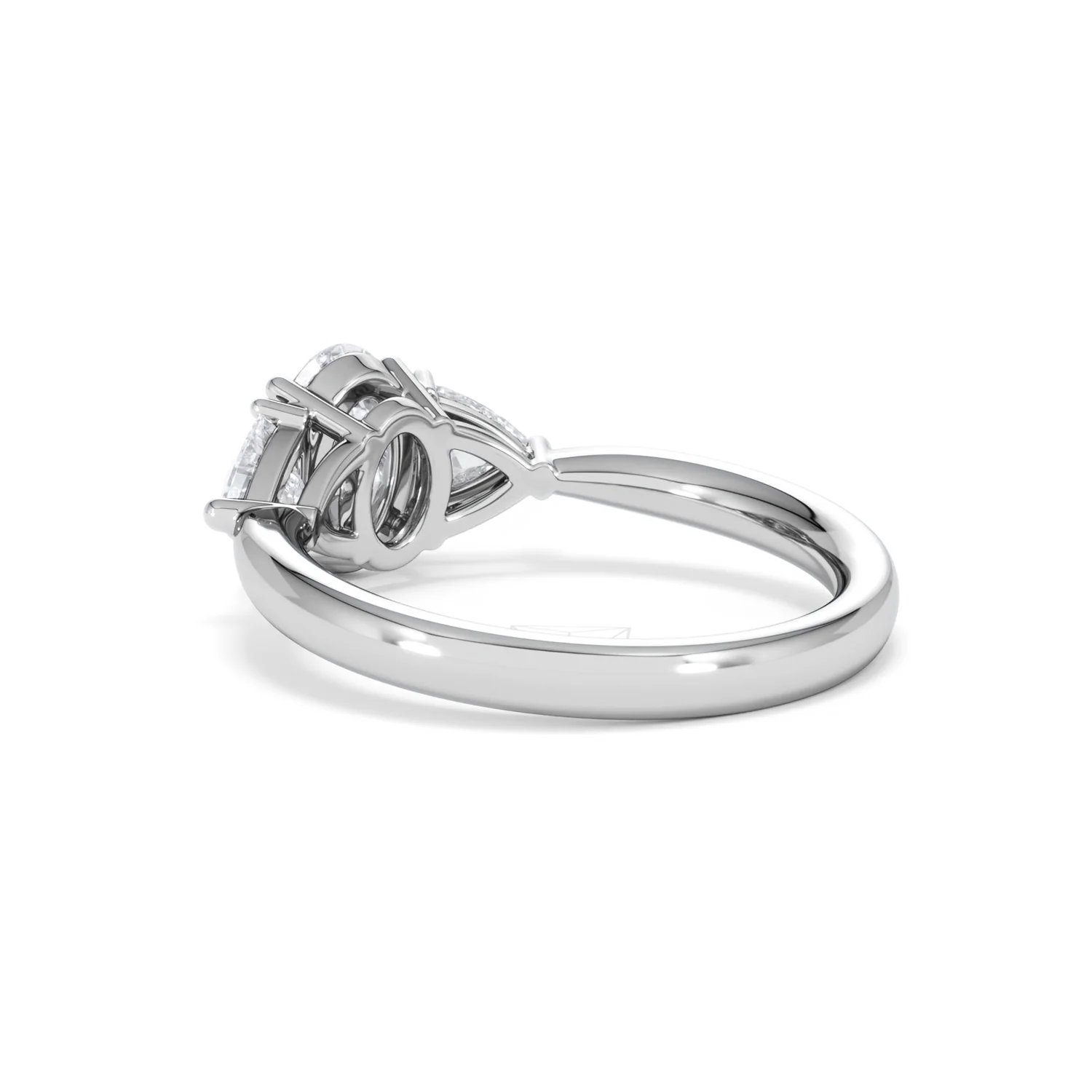 Dalia Lab Diamond Oval with Trillions 1.70ct Ring in Platinum F/VS1 - Image 38