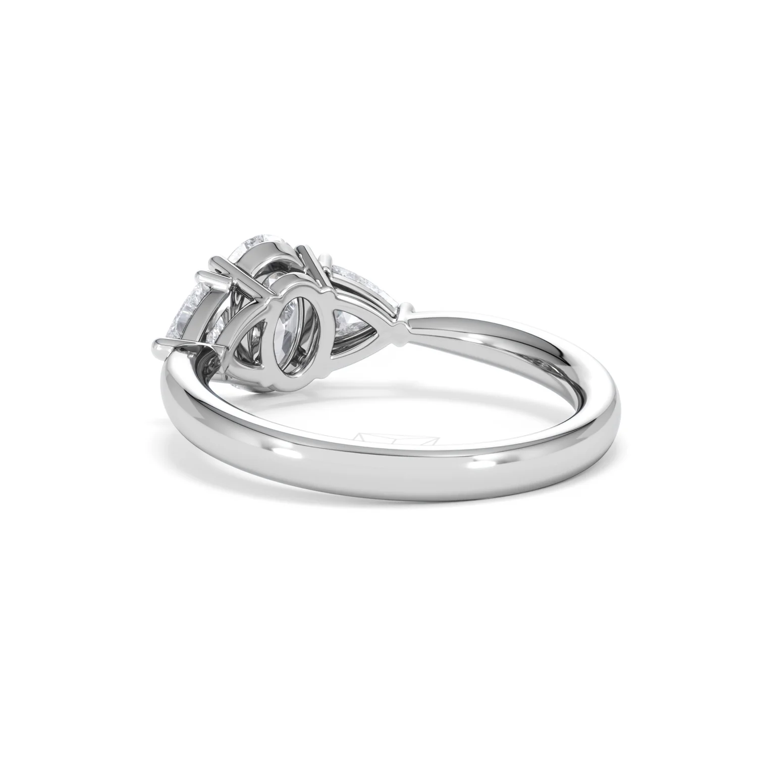 Dalia Lab Diamond Oval with Trillions 1.70ct Ring in Platinum F/VS1 - Image 40