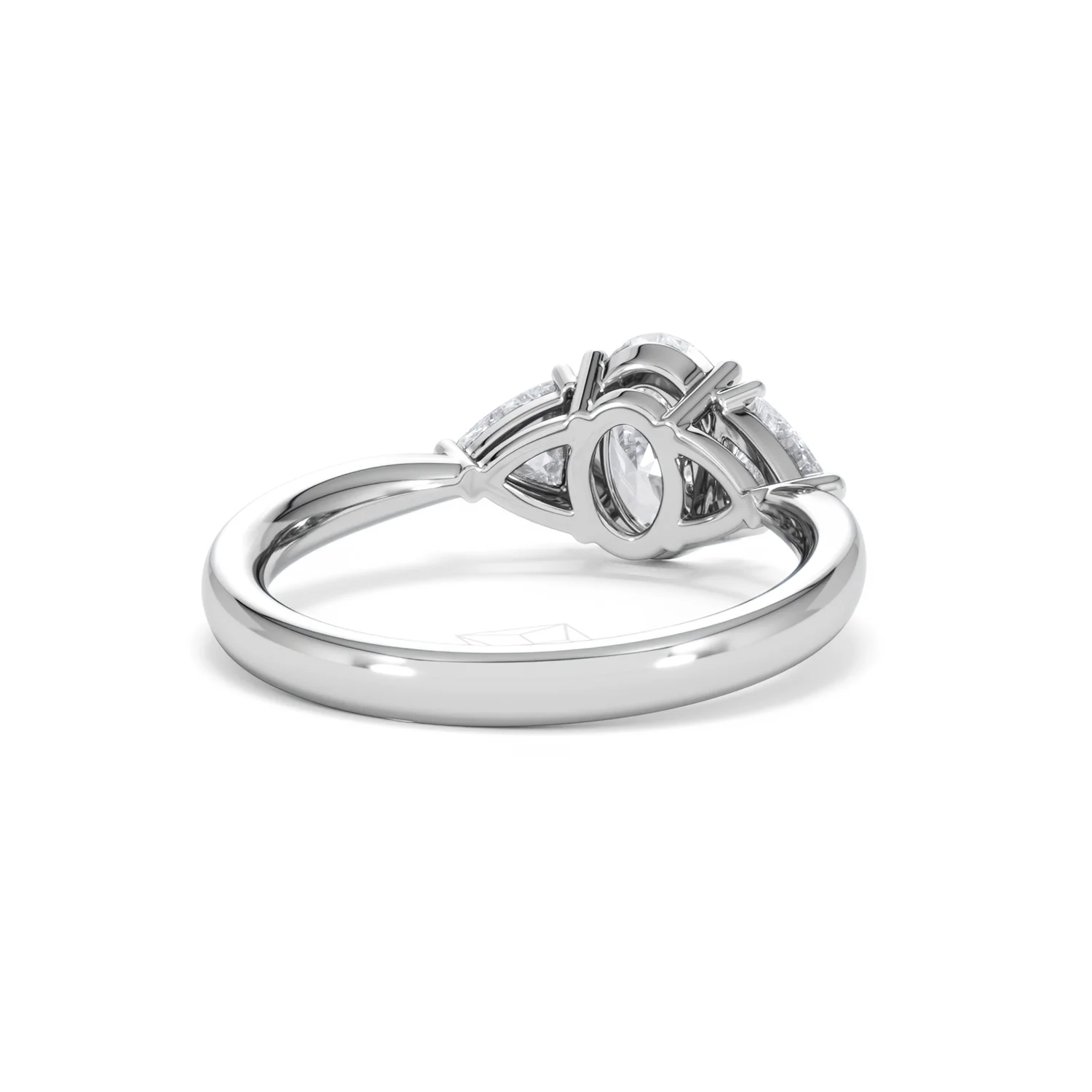 Dalia Lab Diamond Oval with Trillions 1.70ct Ring in Platinum F/VS1 - Image 52
