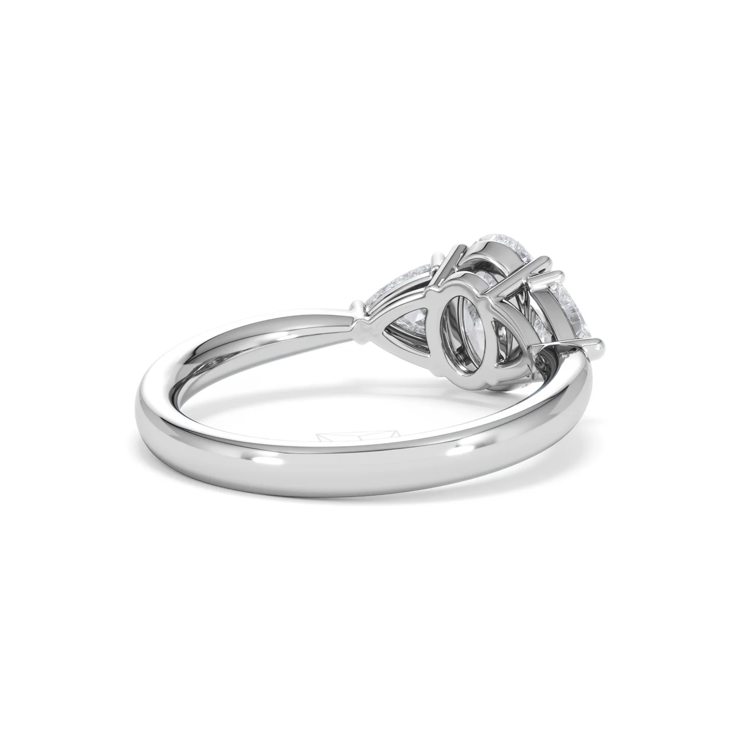Dalia Lab Diamond Oval with Trillions 1.70ct Ring in Platinum F/VS1 - Image 55