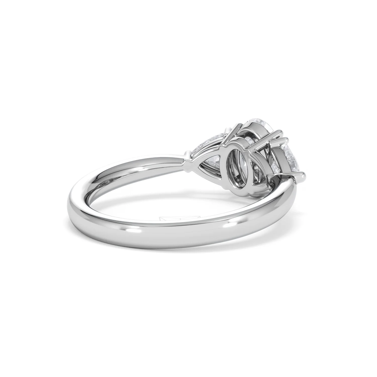 Dalia Lab Diamond Oval with Trillions 1.70ct Ring in Platinum F/VS1 - Image 56