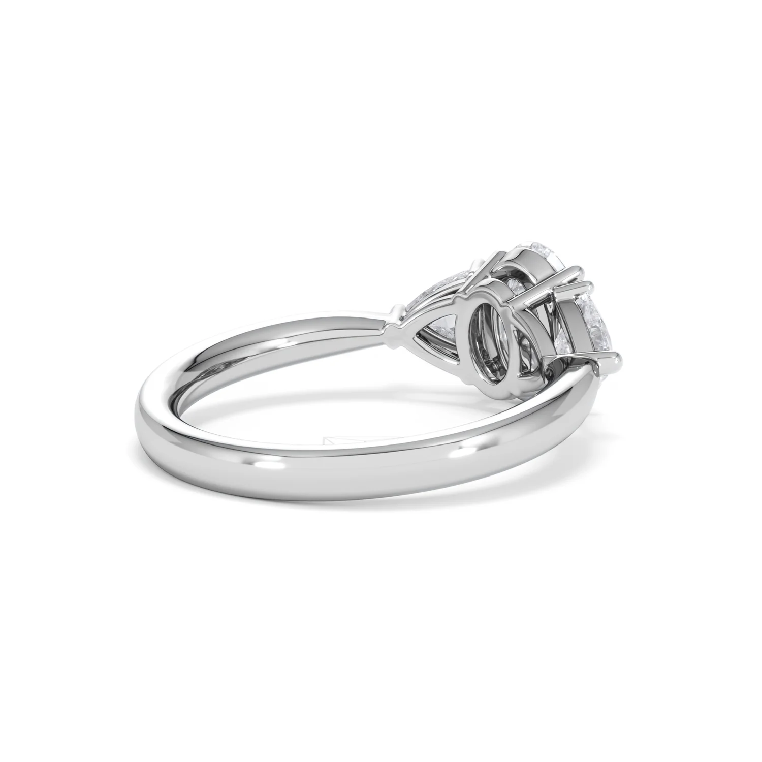 Dalia Lab Diamond Oval with Trillions 1.70ct Ring in Platinum F/VS1 - Image 57