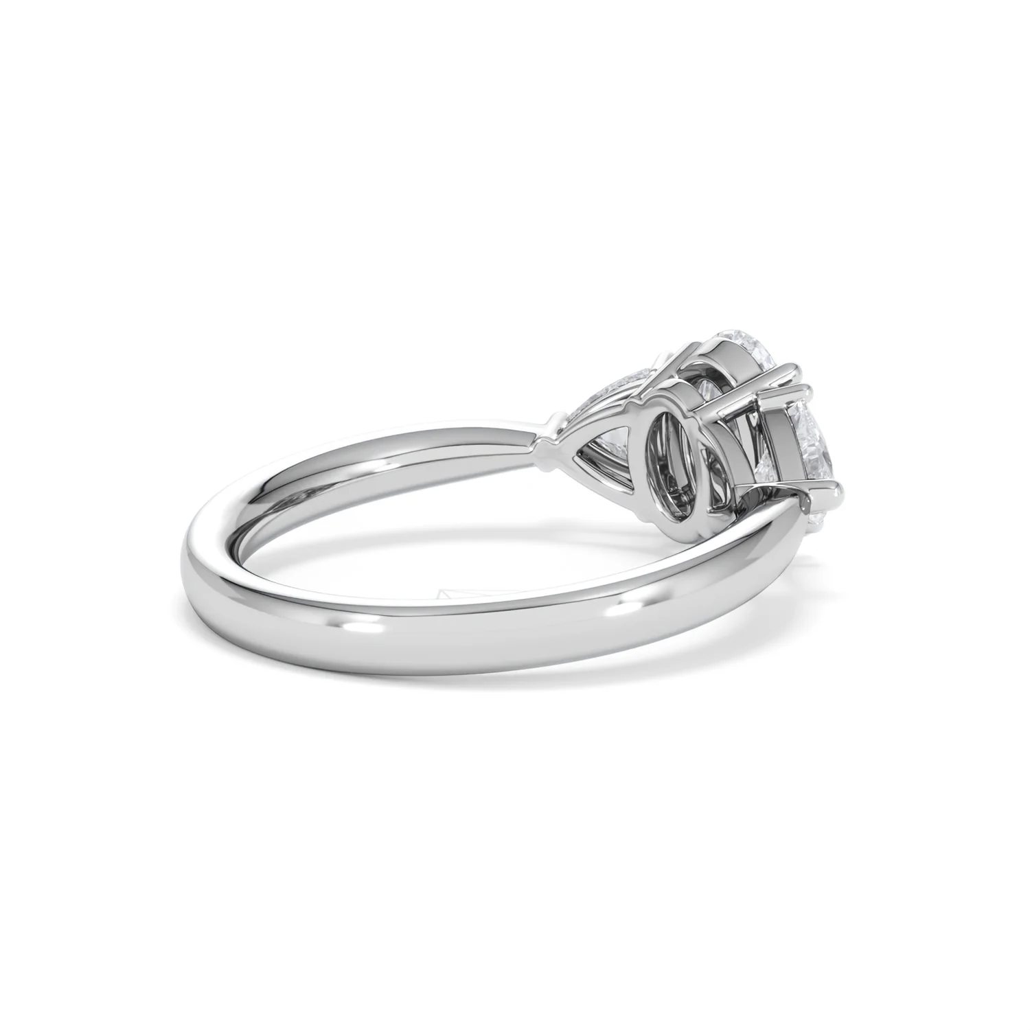 Dalia Lab Diamond Oval with Trillions 1.70ct Ring in Platinum F/VS1 - Image 58