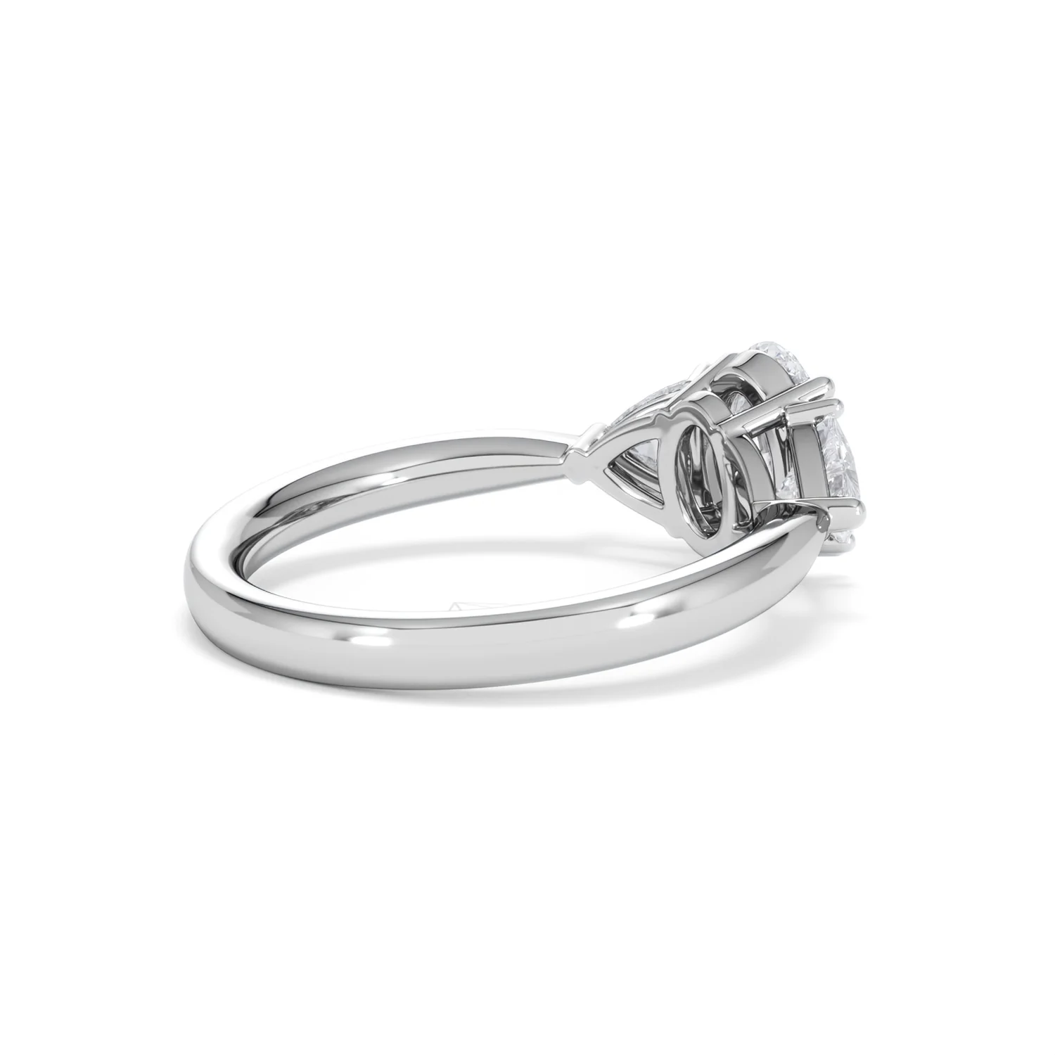 Dalia Lab Diamond Oval with Trillions 1.70ct Ring in Platinum F/VS1 - Image 59