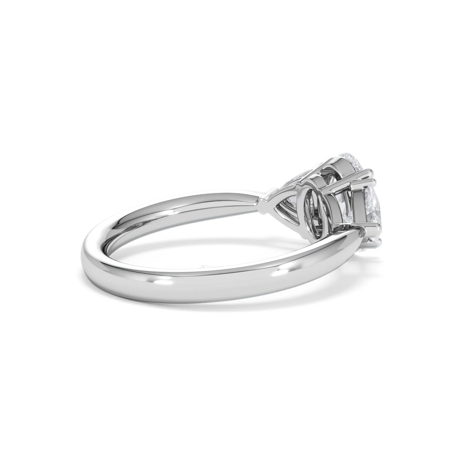 Dalia Lab Diamond Oval with Trillions 1.70ct Ring in Platinum F/VS1 - Image 60
