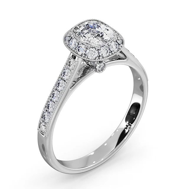 Danielle GIA Diamond Engagement Side Stone Ring Platinum 1.25CT G/SI2 - Image 4