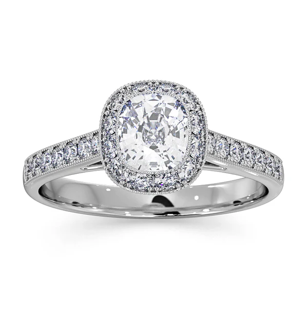 Danielle GIA Diamond Engagement Side Stone Ring Platinum 1.25CT G/VS2 - Image 3