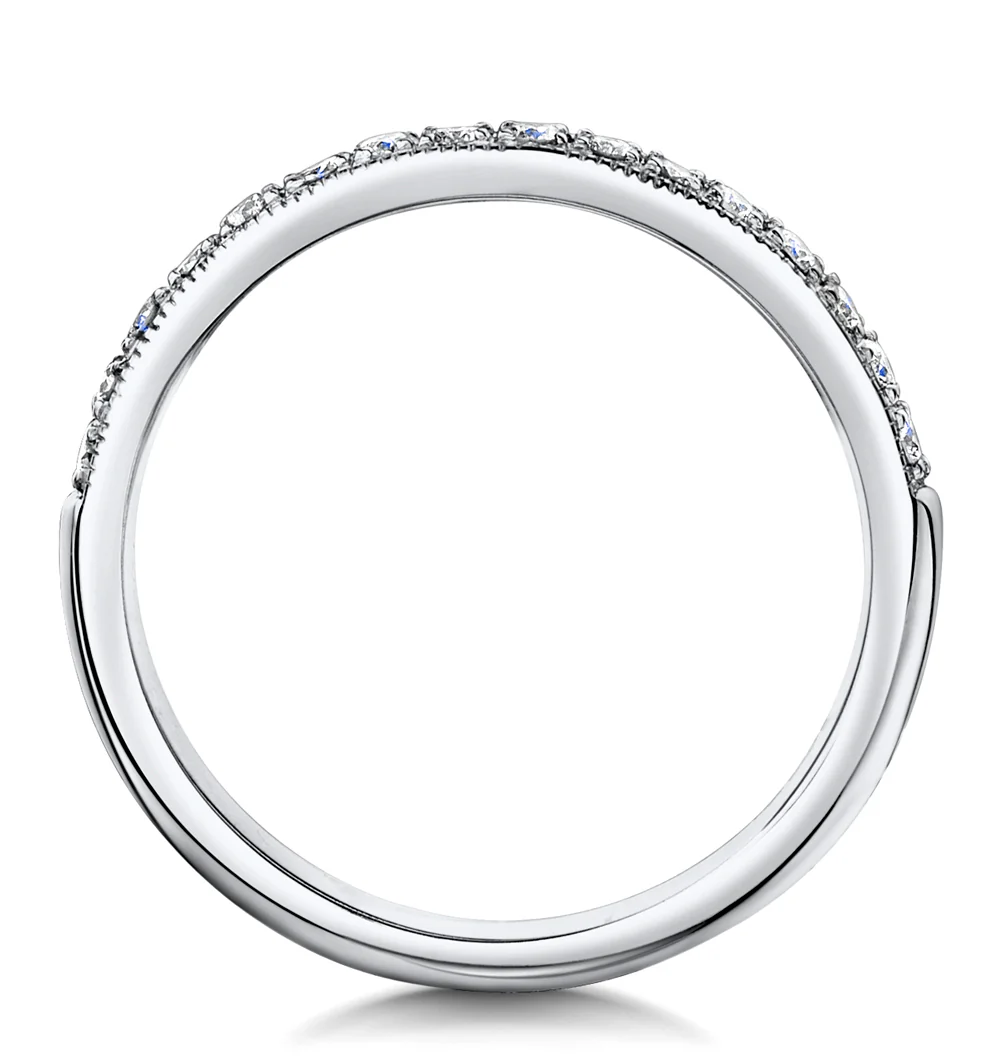 Danielle Matching 2.8mm Wedding Band 0.30ct H/Si Diamonds in Platinum - Image 3