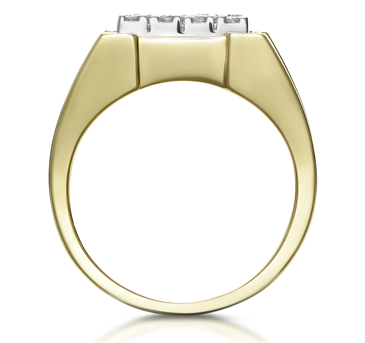 Diamond 0.23ct 9K Yellow Gold Mens Ring - Image 3